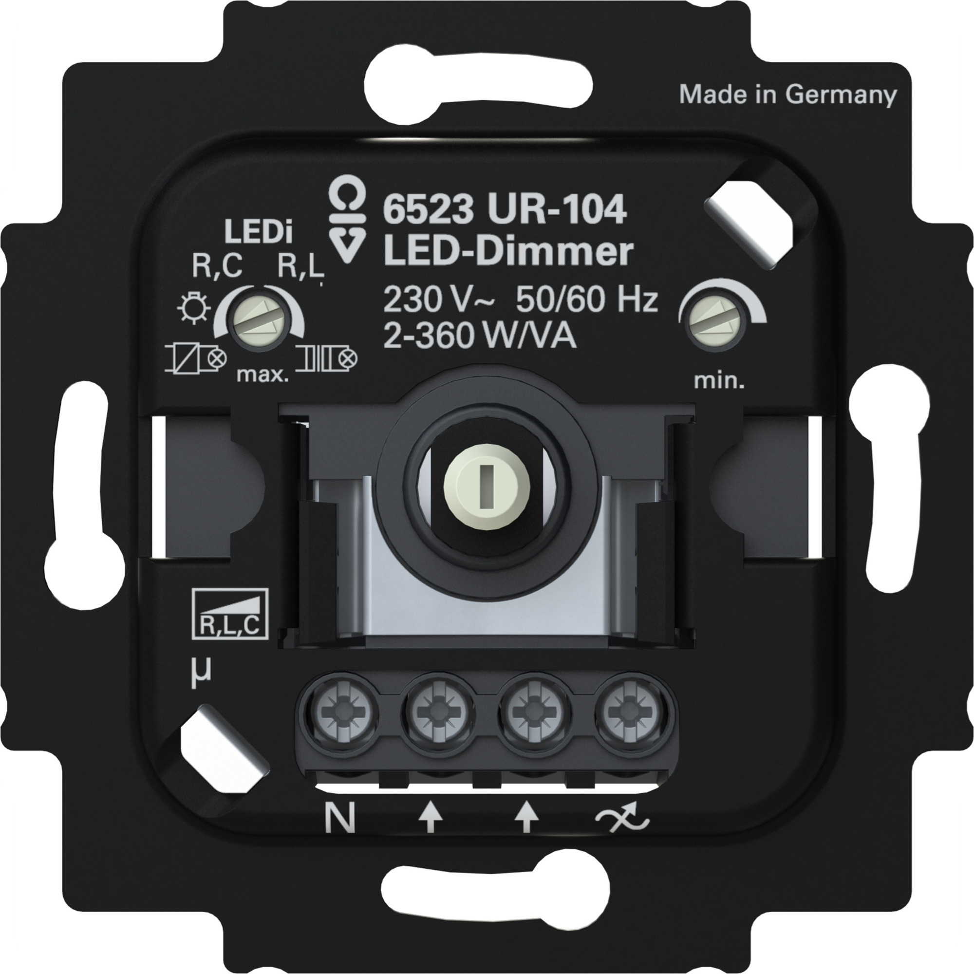 LED-Dimmer 2- und 3-Draht mit Neutralleiter-Klemme, Typ 6523 UR-104