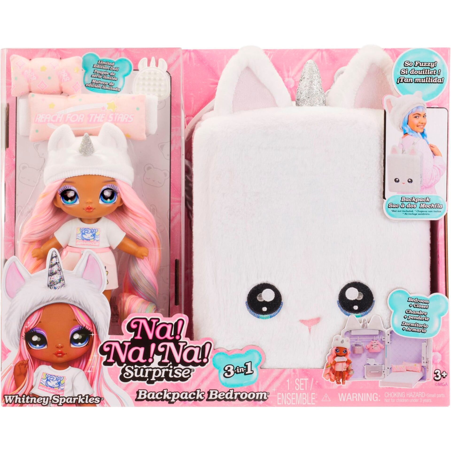 MGA Entertainment Na! Na! Na! Surprise 3-in-1 Backpack Bedroom Unicorn Whitney Sparkles, Puppe | 00035051592365 MGA Entertainment Na! Na! Na! Surprise 3-in-1 Backpack Bedroom Unicorn Whitney Sparkles, Puppe | 00035051592365
