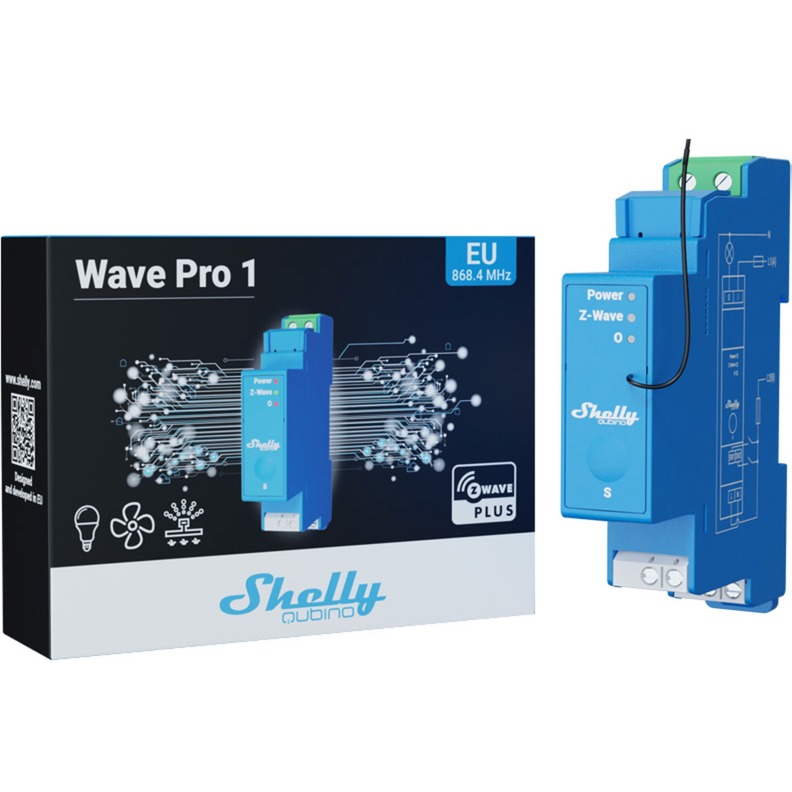Shelly Qubino Wave Pro1, Relais | 03800235269091 Shelly Qubino Wave Pro1, Relais | 03800235269091