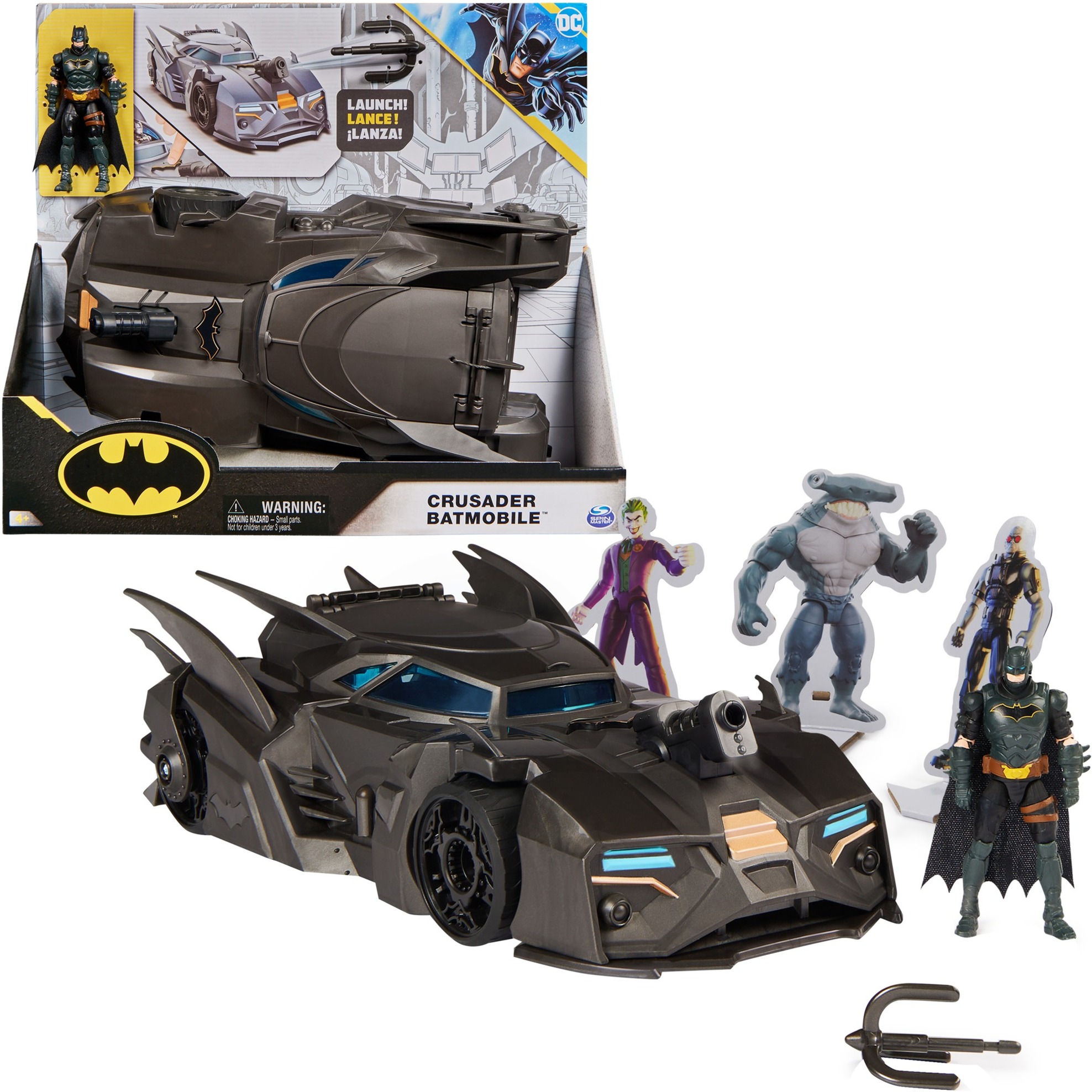 Spin Master DC Comics Batman – Offroad Batmobile mit Fanghaken-Katapult, Spielfahrzeug | 00778988404805 Spin Master DC Comics Batman – Offroad Batmobile mit Fanghaken-Katapult, Spielfahrzeug | 00778988404805