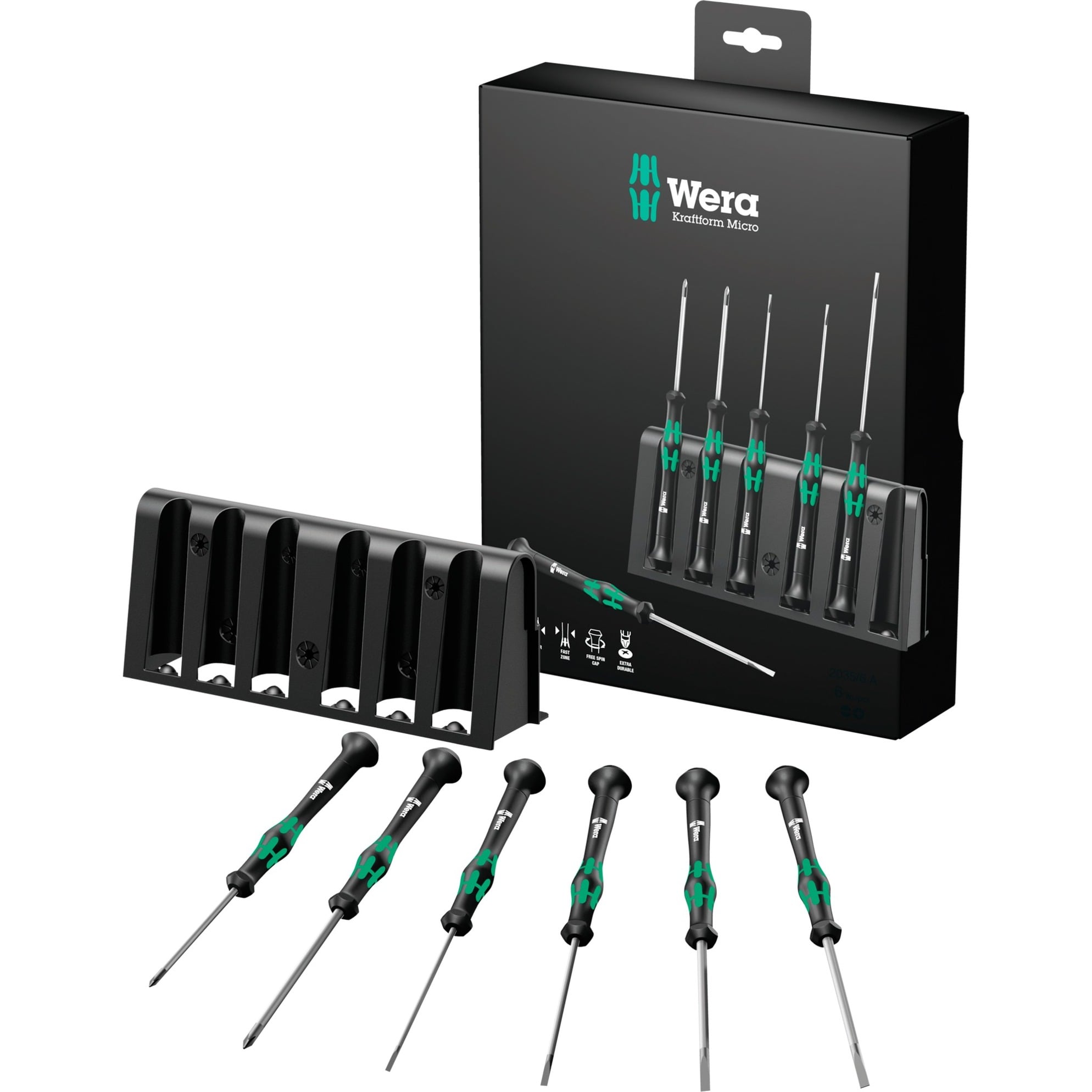 2035/6 B Elektronik-Schraubendrehersatz + Rack