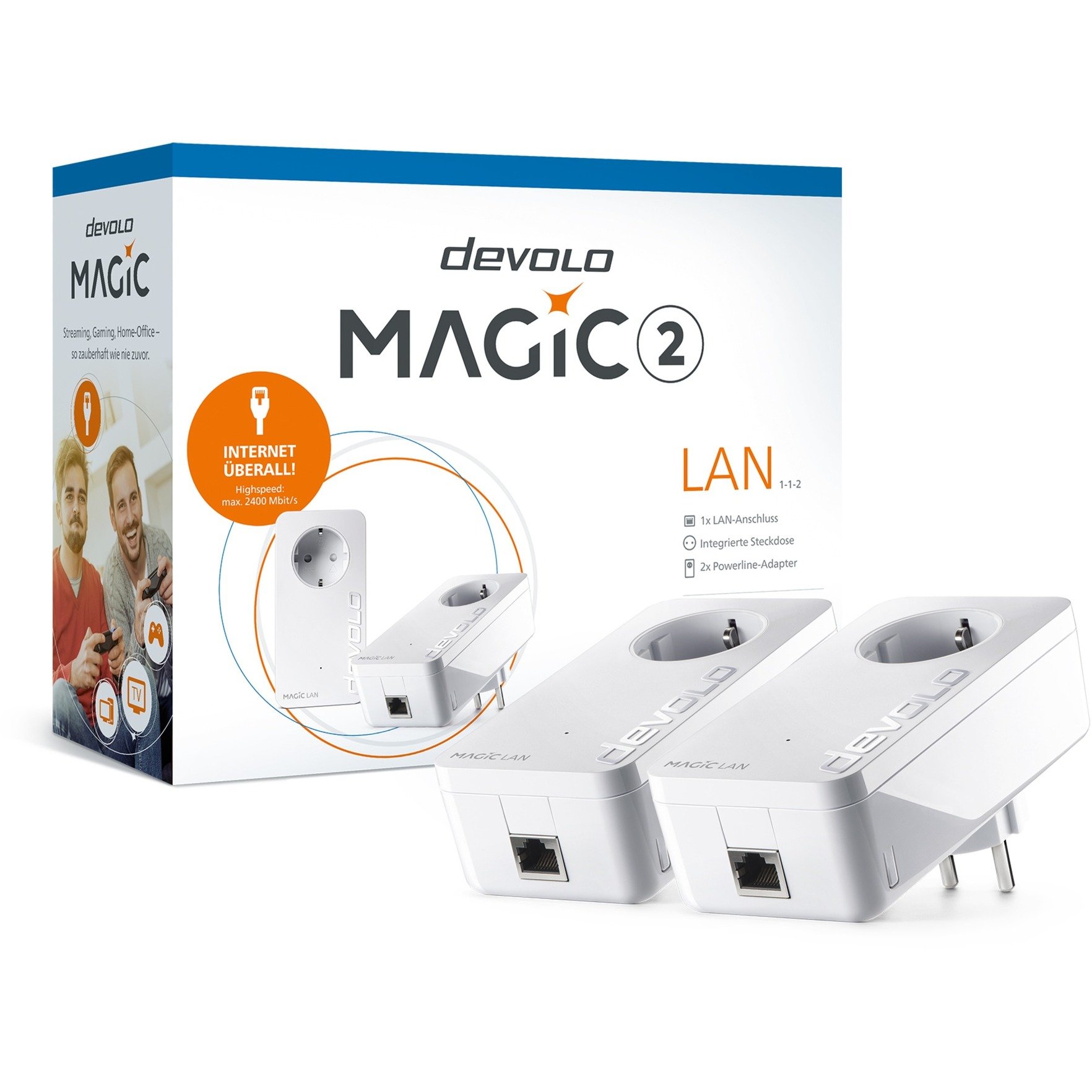 Devolo Magic 2 LAN 1-1-2 Starter Kit, Powerline | 04250059682603 Devolo Magic 2 LAN 1-1-2 Starter Kit, Powerline | 04250059682603