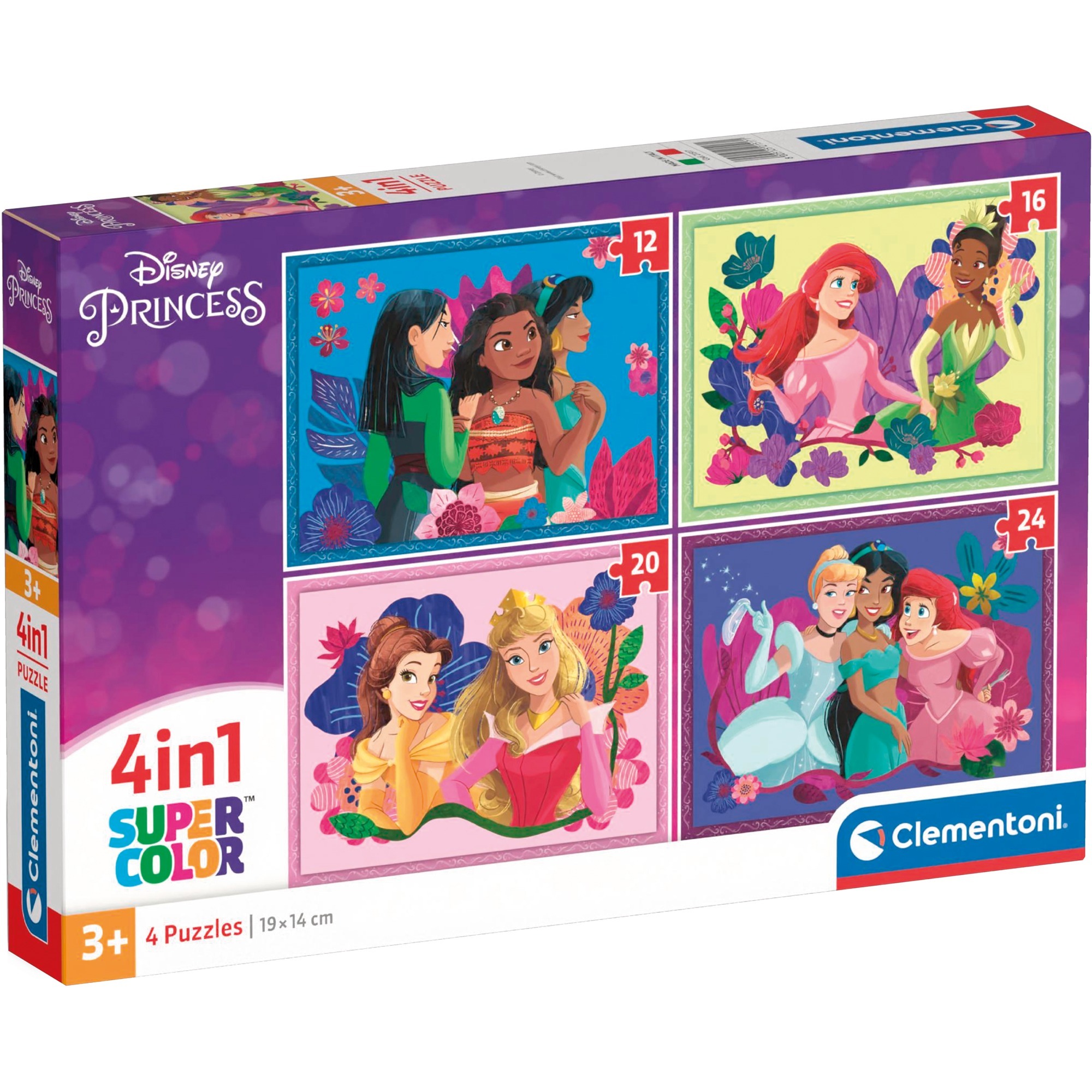 Clementoni Supercolor 4 in 1 – Disney Princess, Puzzle | 08005125215171