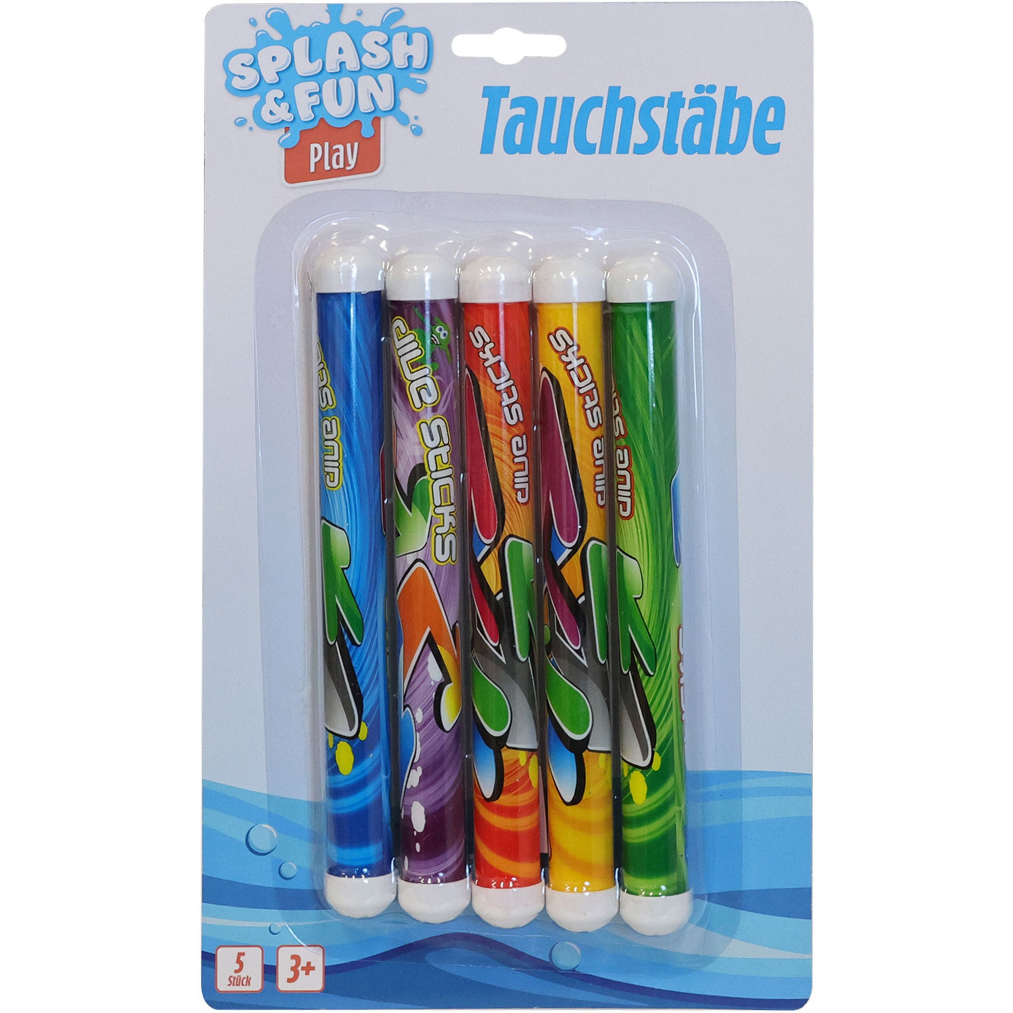 Splash und Fun Tauchstäbe, 5 Stück, Wasserspielzeug