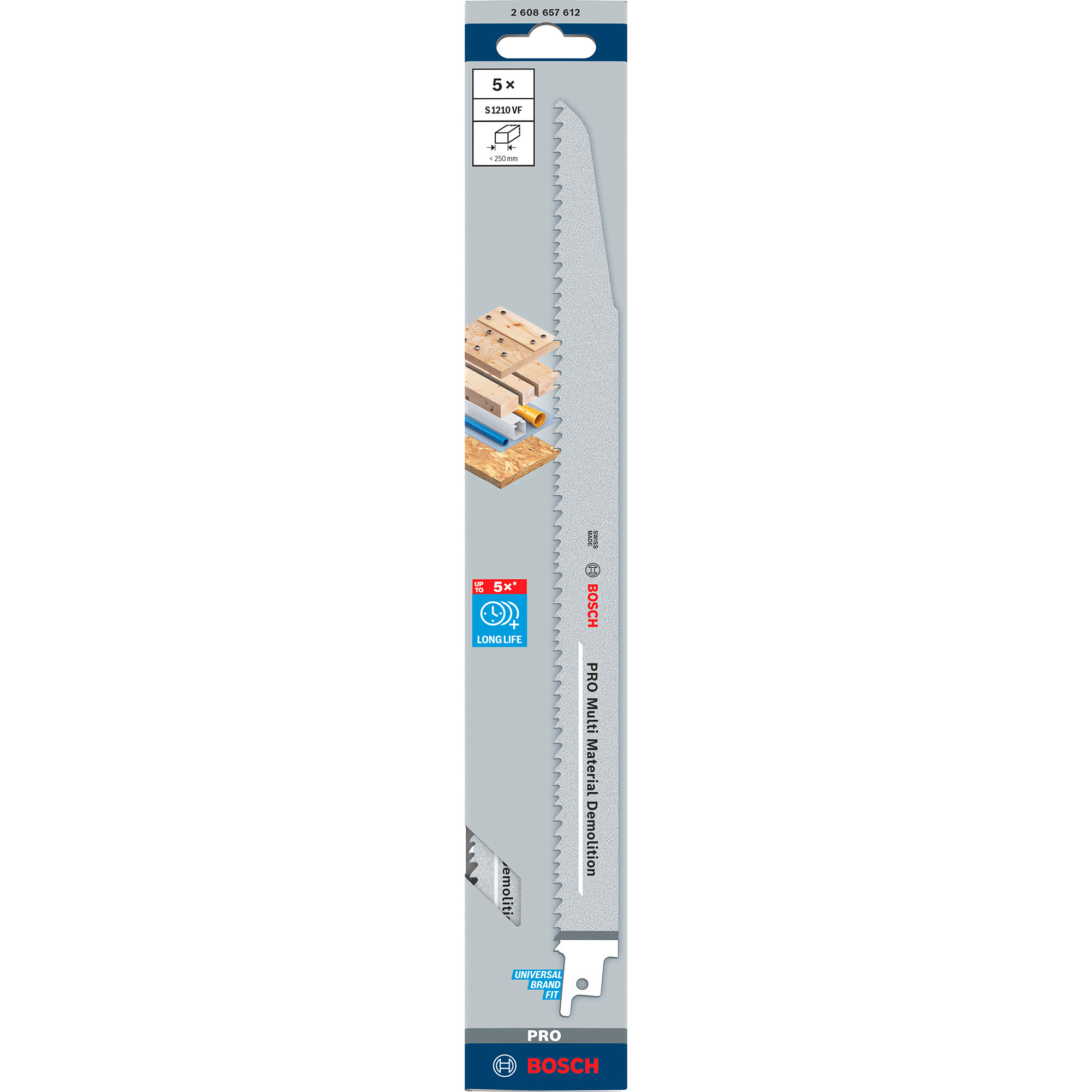 PRO Multi Material Demolition Säbelsägeblatt S 1210 VF, 5 Stück