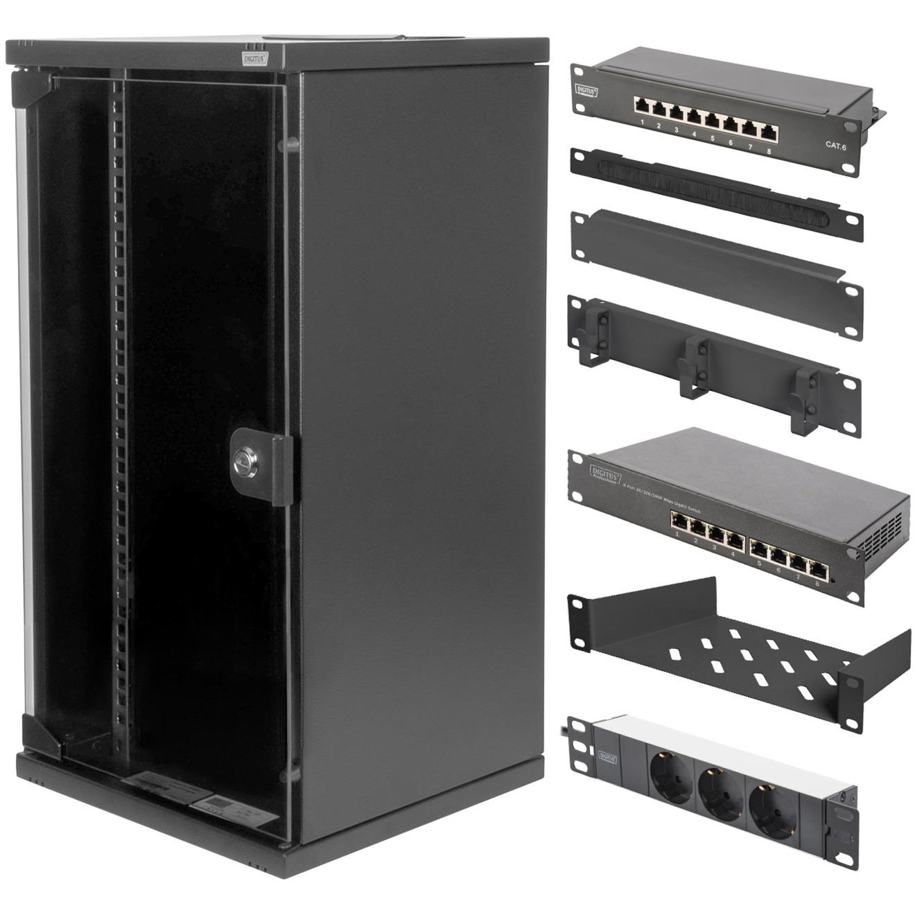 Digitus 25,4 cm (10″) Set 3 B 12HE, IT-Schrank | 04016032477525 Digitus 25,4 cm (10″) Set 3 B 12HE, IT-Schrank | 04016032477525