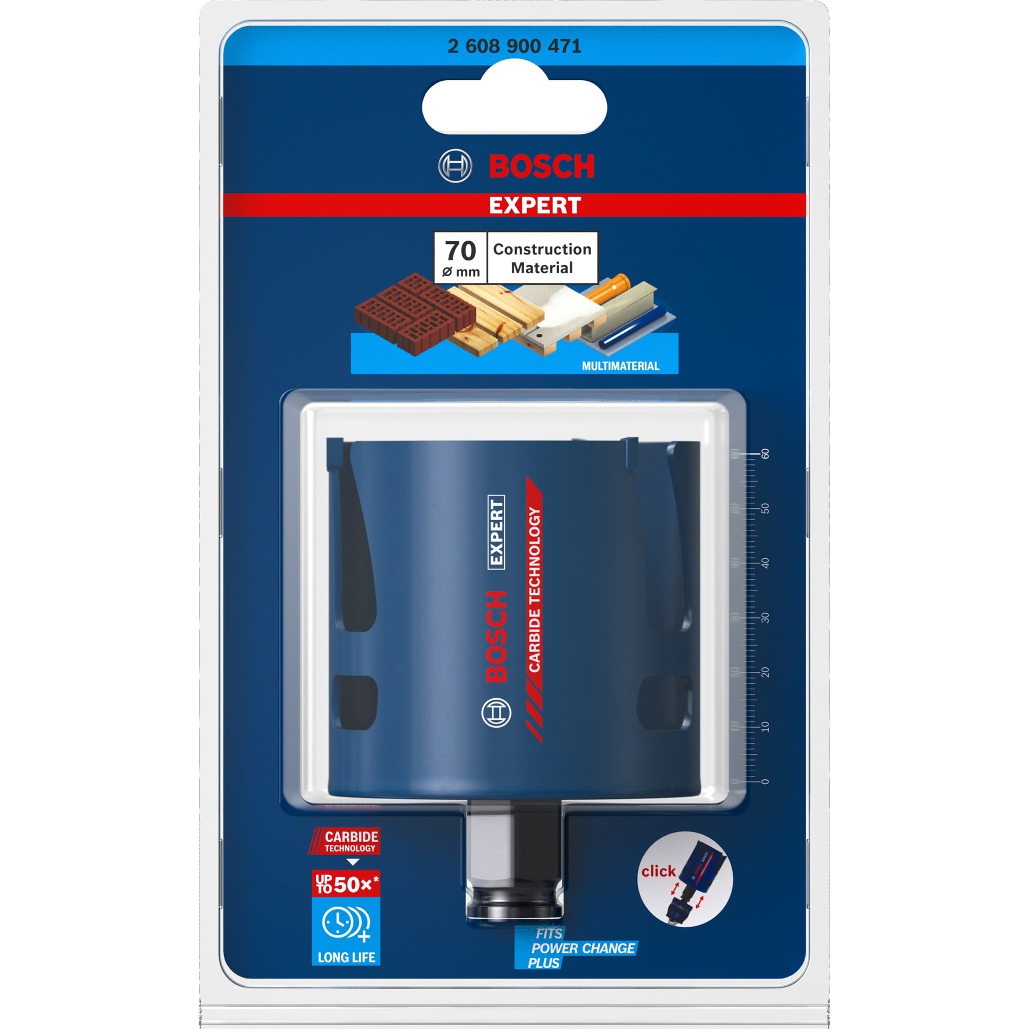 EXPERT Lochsäge Construction Material PC Plus, Ø 70mm