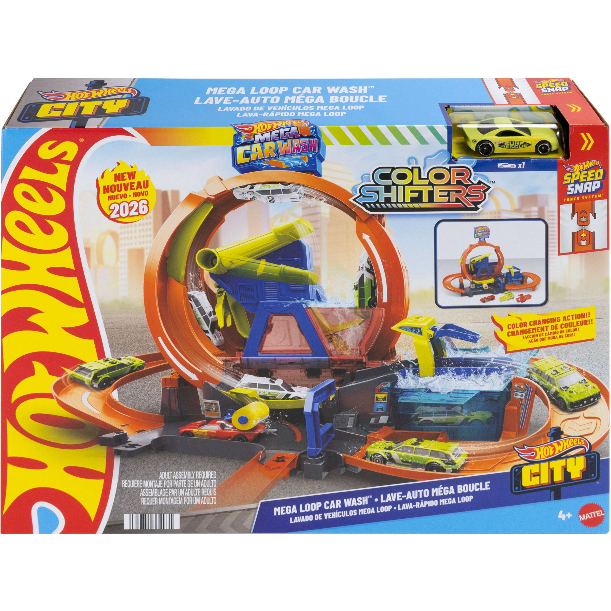 car wash spielzeug Hot Wheels City Mega Car Wash Spielzeug Autowaschanlage mit