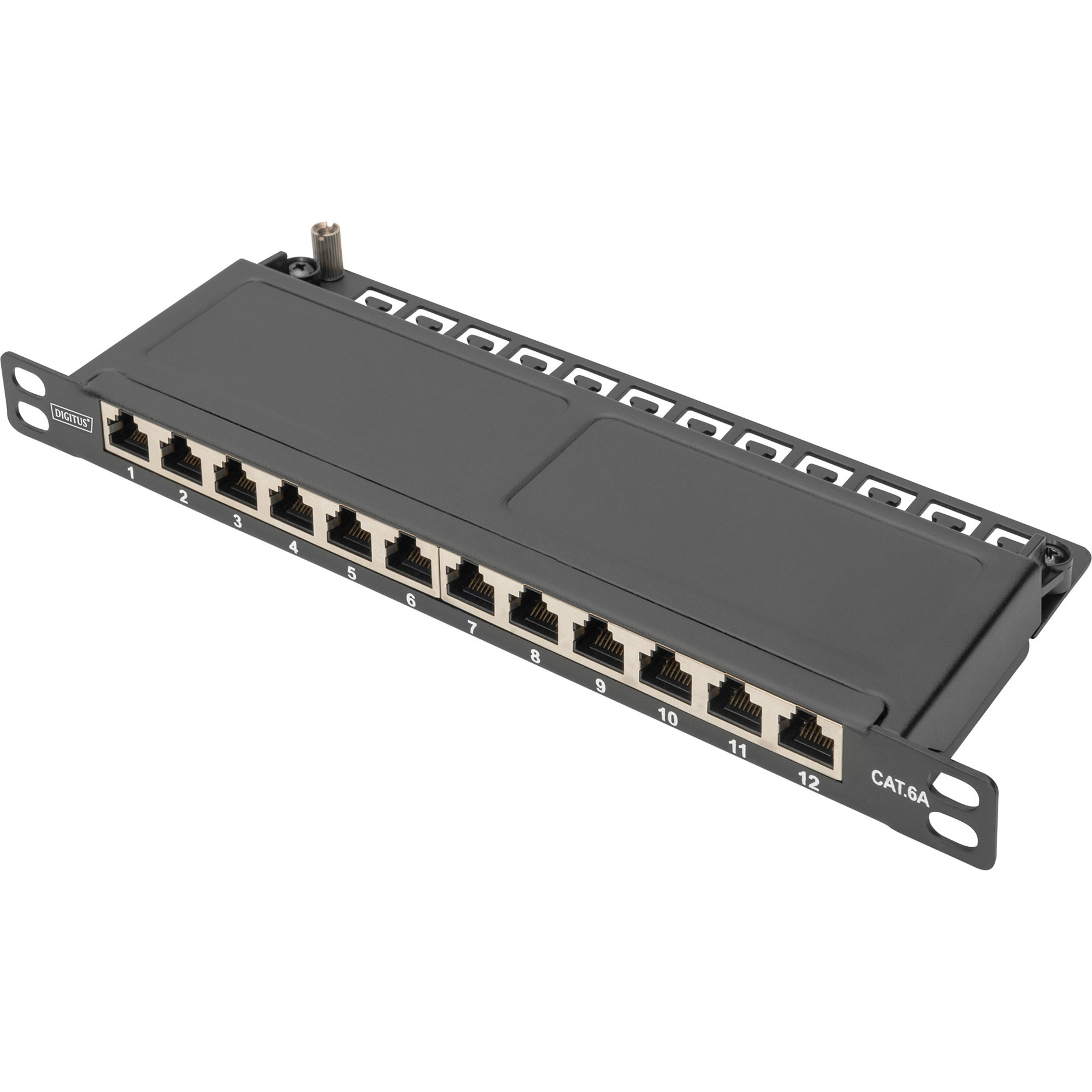 10" Slim Patchpanel DN-91612S-SL-EA, 12-Port, Cat.6a