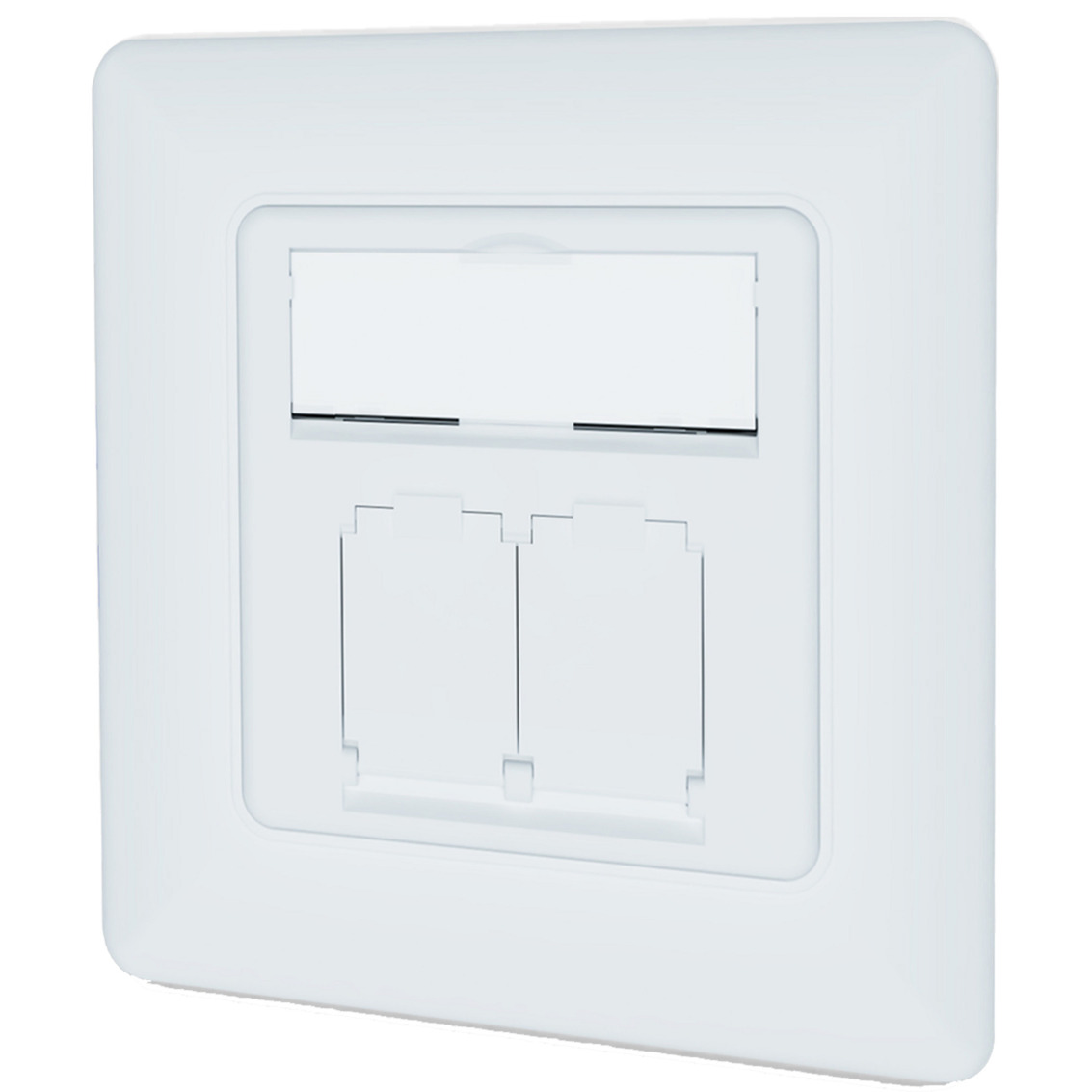 CAT.6A Datenanschlussdose, Unterputz, geschirmt, 2x RJ-45 LSA
