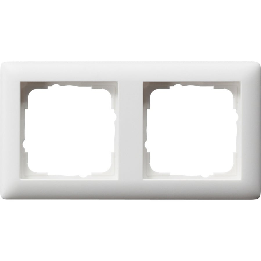 Abdeckrahmen 2-fach, bruchsicher, Standard 55, seidenmatt, matt, Kunststoff, Thermoplast