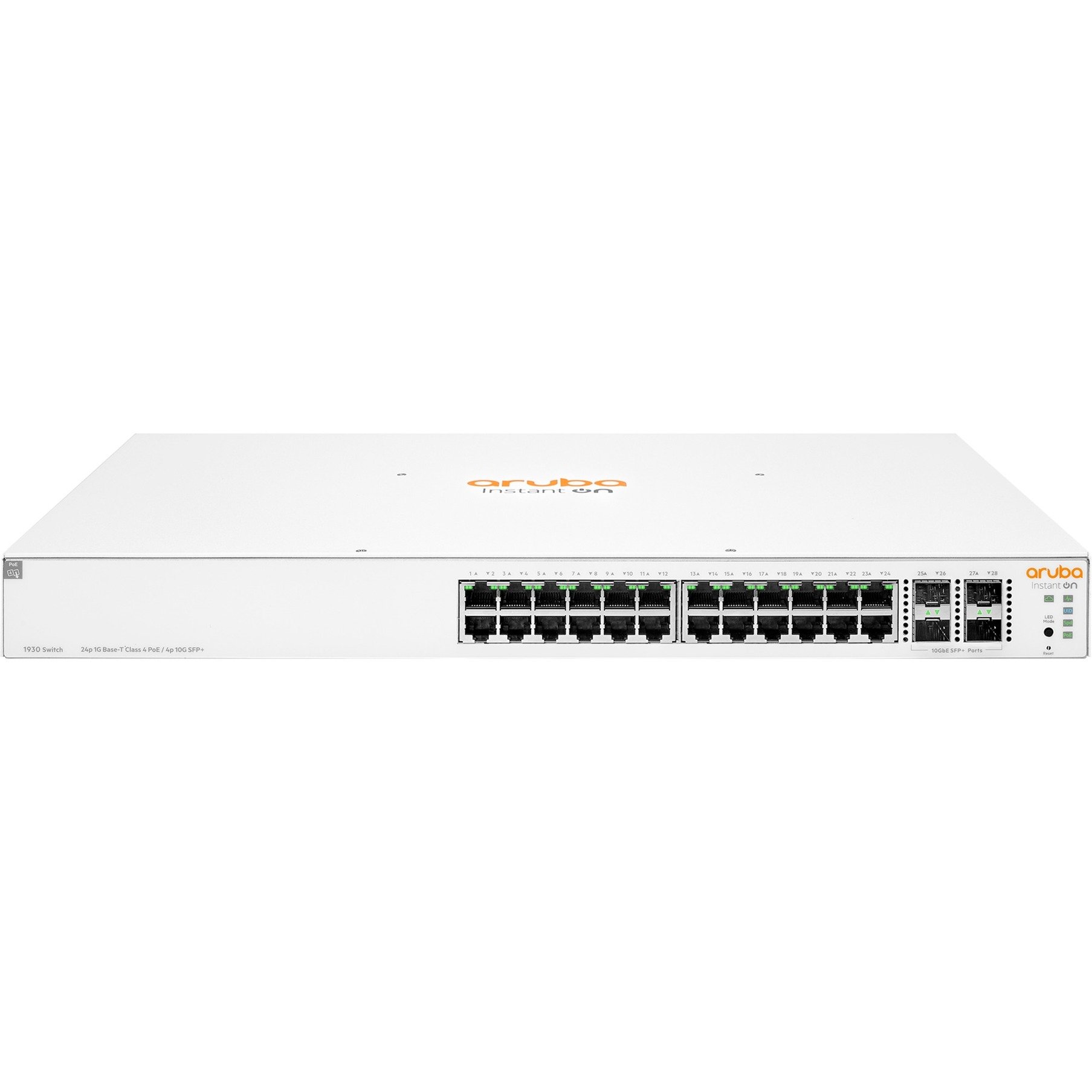Hewlett Packard Enterprise Aruba Instant On 1930 24G 370W PoE 4SFP+, Switch | 00190017355863