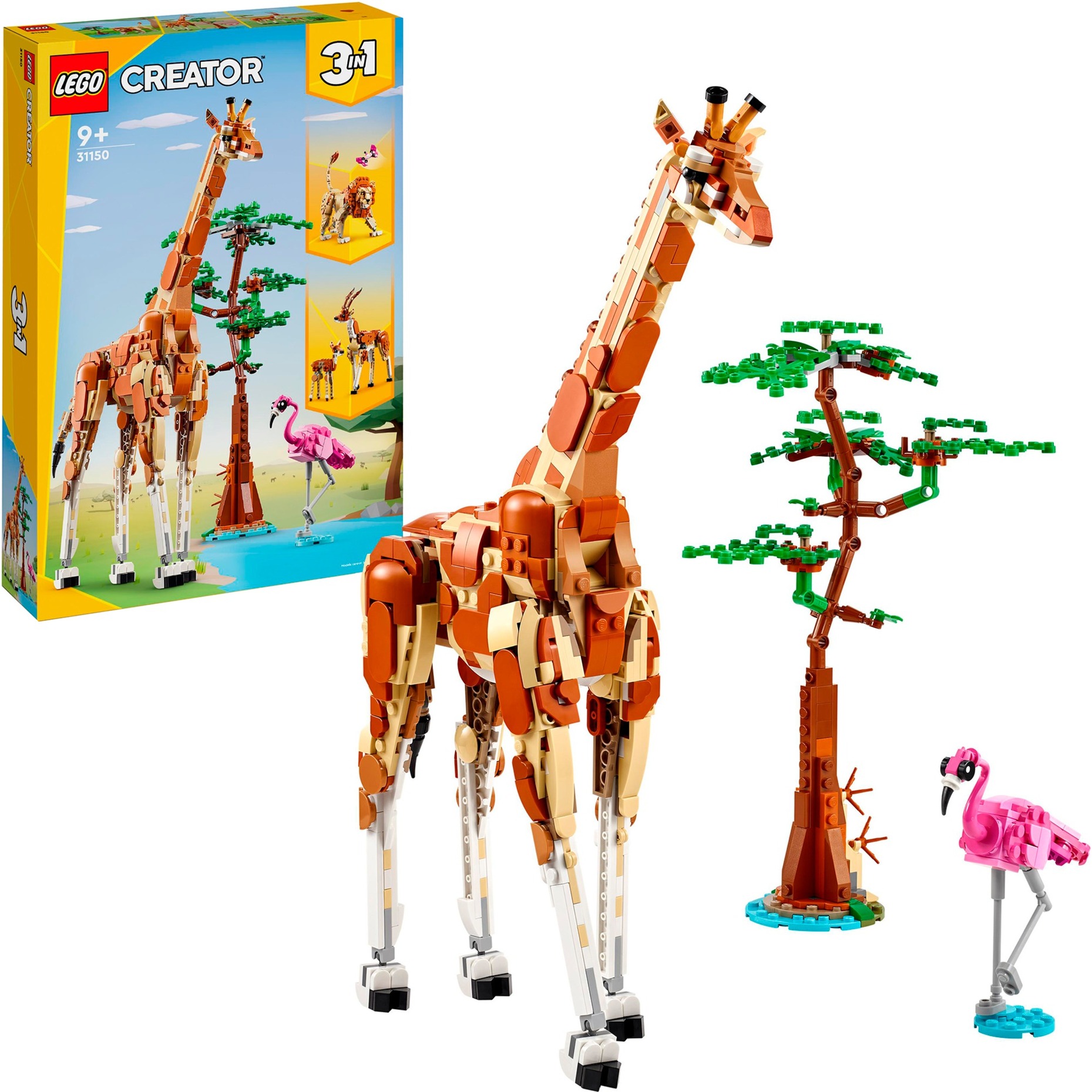 31150 Creator 3-in-1 Tiersafari, Konstruktionsspielzeug