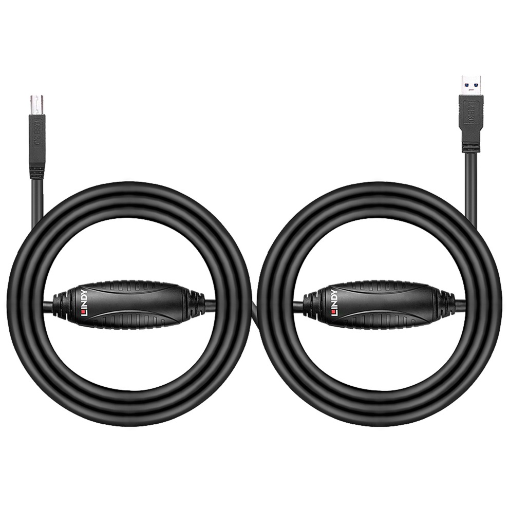 USB 3.2 Gen 1 Aktivkabel, USB-A Stecker > USB-B Stecker