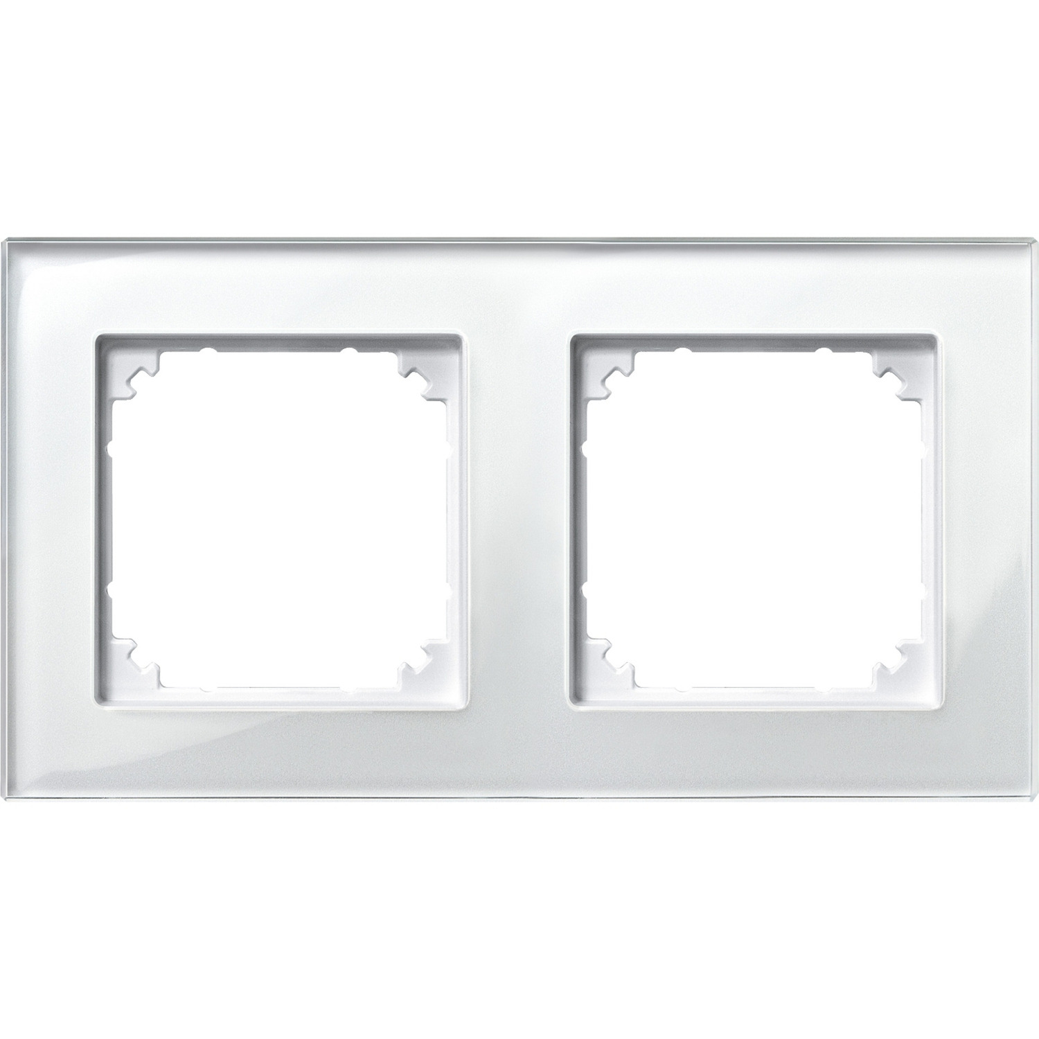 Rahmen Glas 2-fach brillantweiß waagerecht und senkrecht Montage 489219