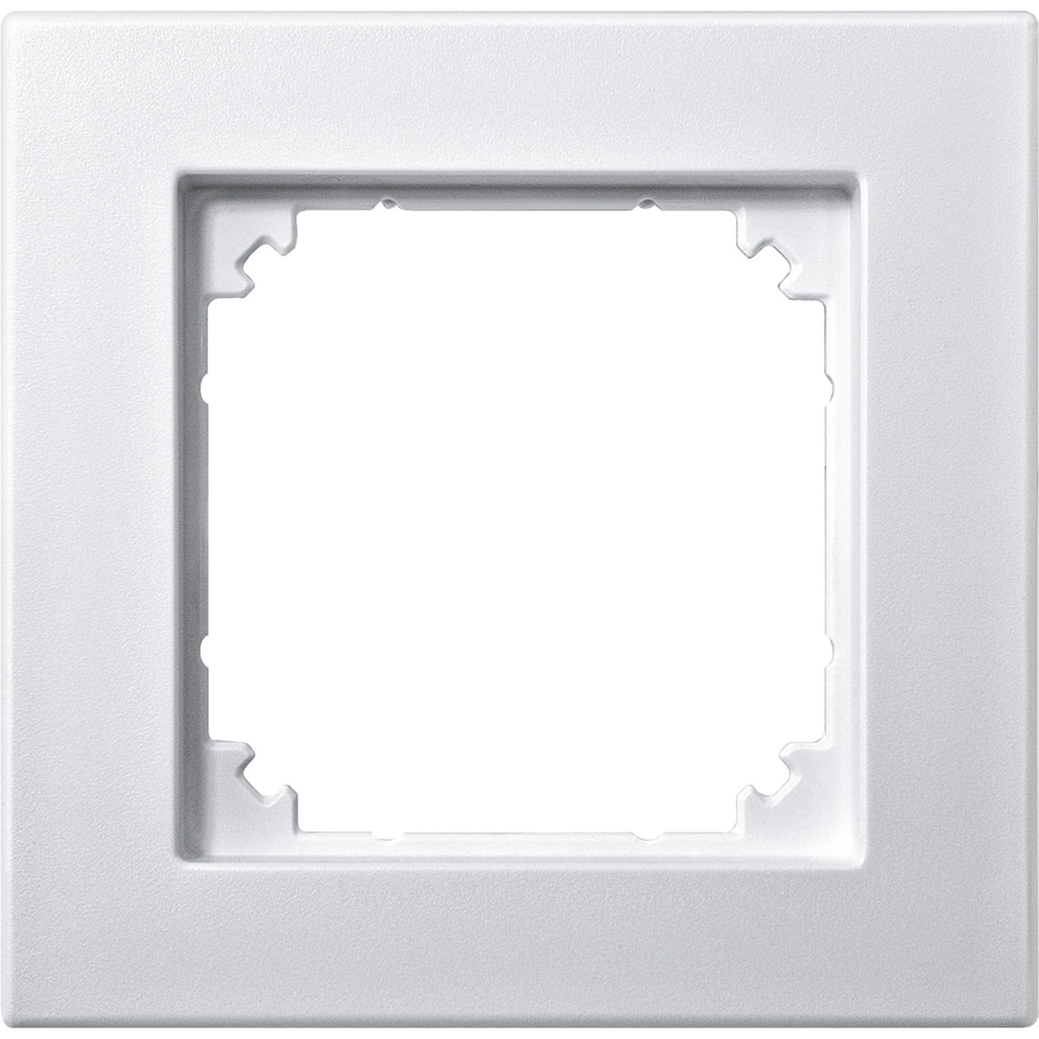 Rahmen einfeldig für bündigen Einbau, Typ 488119, aus Thermoplast, matt, IP20