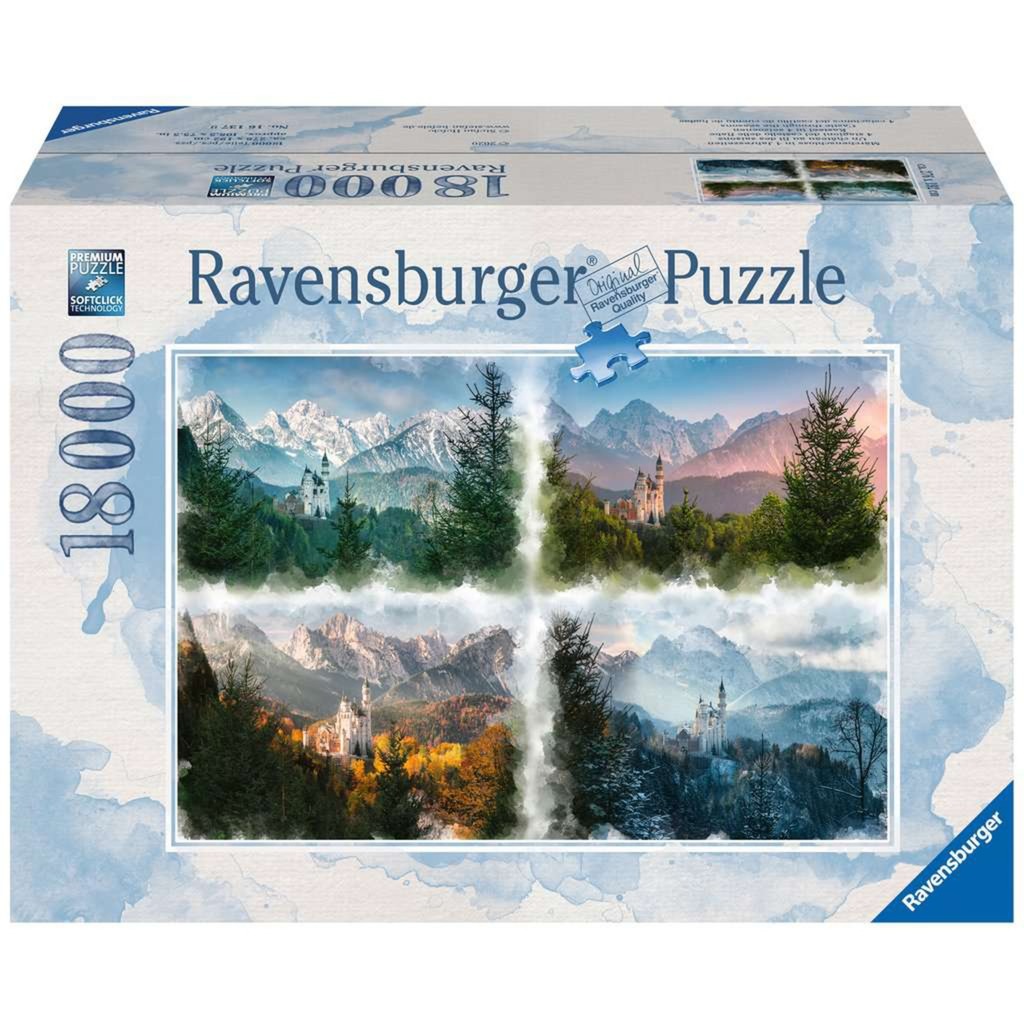 Puzzles: Ravensburger Puzzle Märchenschloss in 4 Jahreszeiten