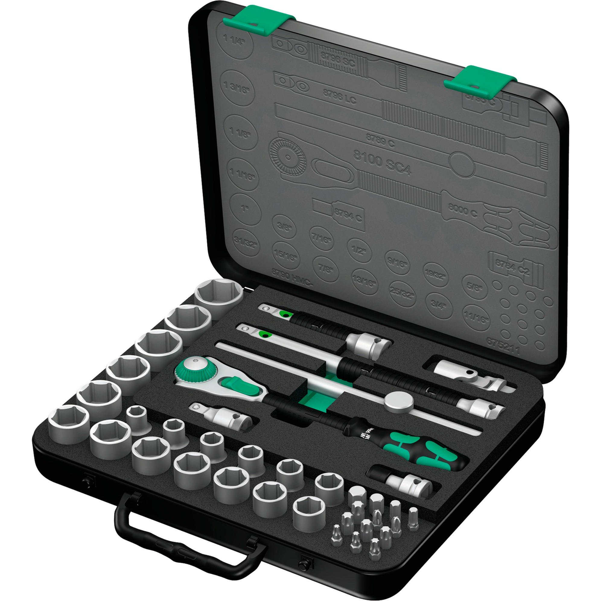 8100 SC 4 Zyklop Speed-Knarrensatz, zöllig, 1/2", Werkzeug-Set