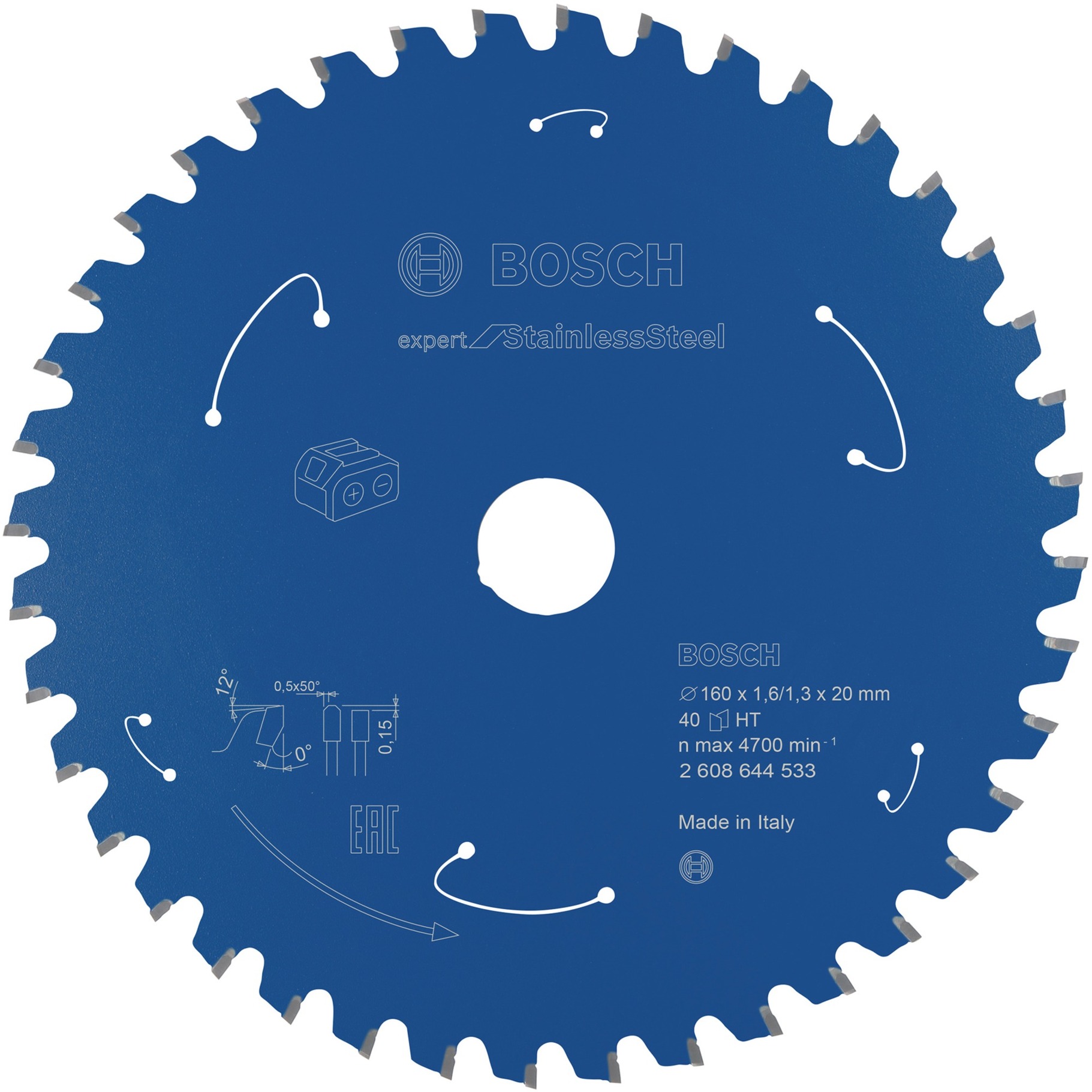 EXPERT Stainless Steel Kreissägeblatt, Ø 160mm, 40Z