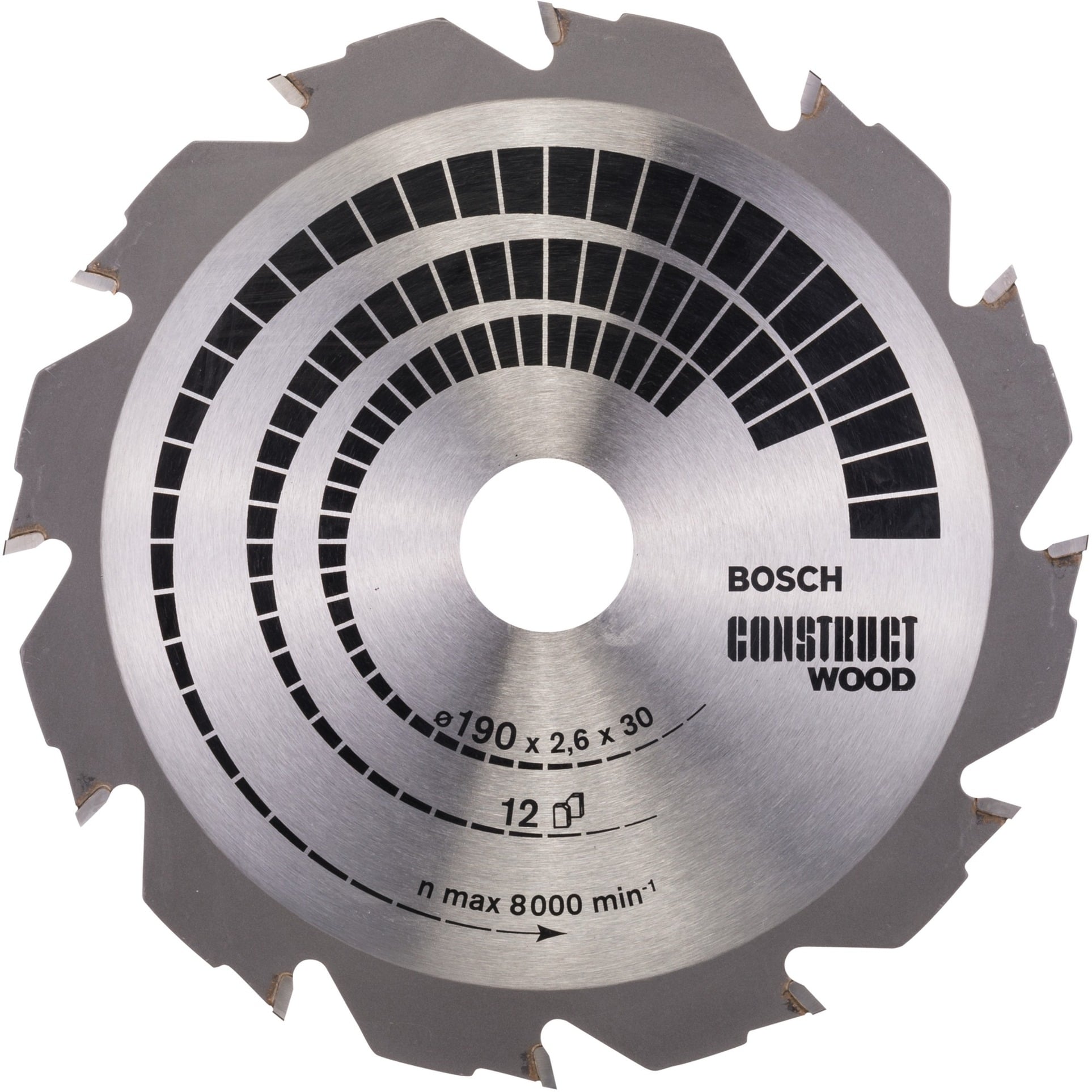 PRO Construct Wood Kreissägeblatt, Ø 190mm, 12Z