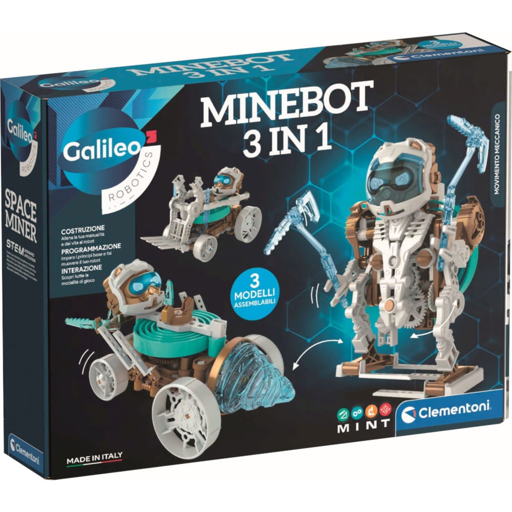 Clementoni MinerBot 3 in 1, Experimentierkasten | 08005125593750 Clementoni MinerBot 3 in 1, Experimentierkasten | 08005125593750
