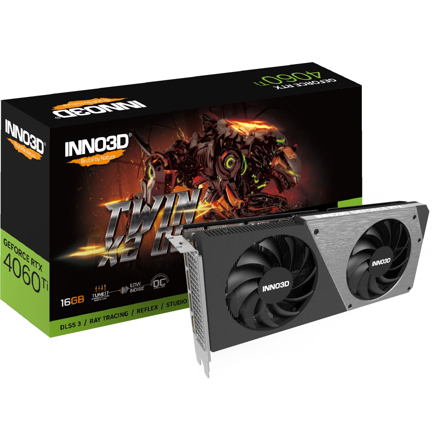 Inno3d GeForce RTX 4060 Ti 16GB Twin X2 OC, Grafikkarte | 00835168003484 Inno3d GeForce RTX 4060 Ti 16GB Twin X2 OC, Grafikkarte | 00835168003484