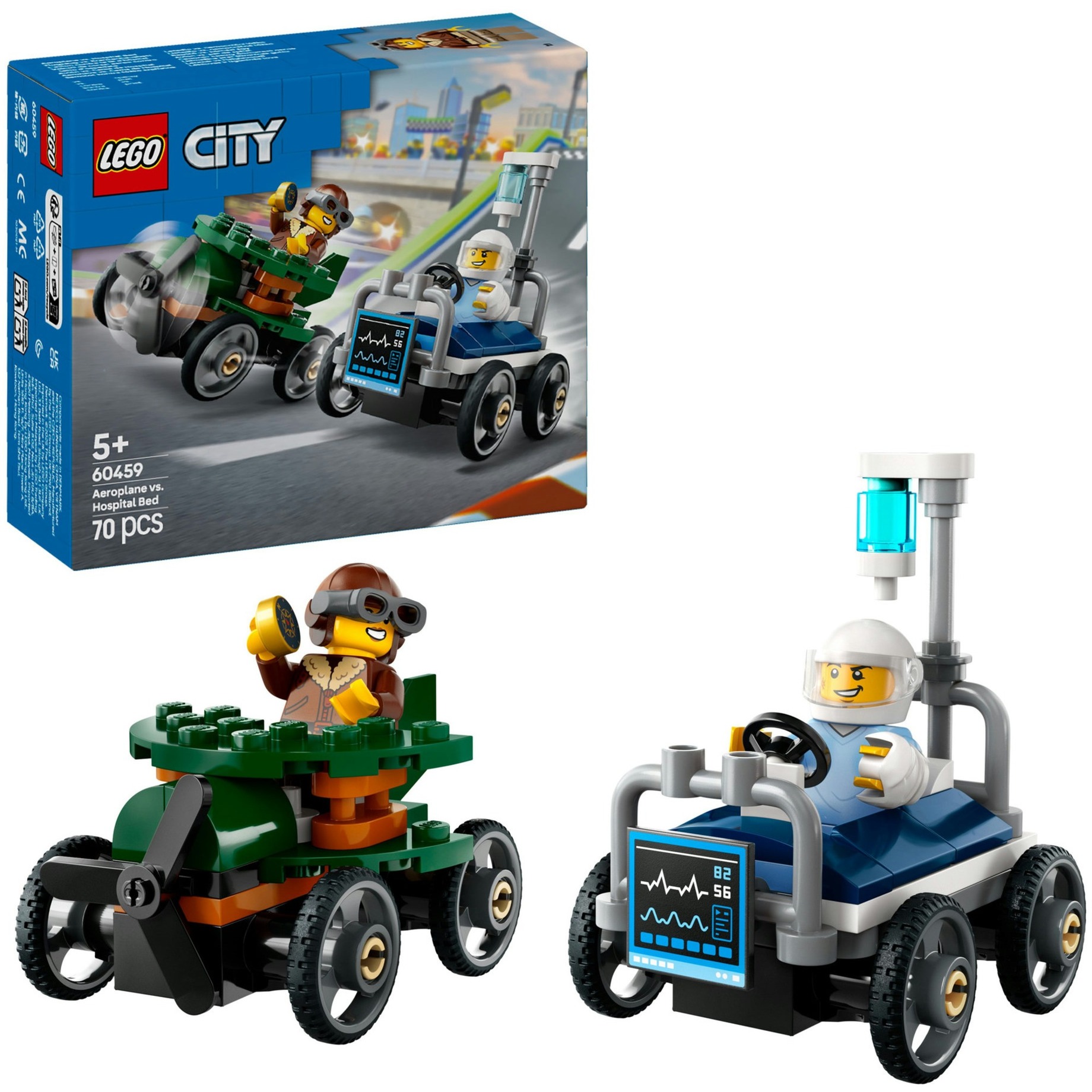 60459 City Flugzeug vs. Krankenhausbett, Konstruktionsspielzeug