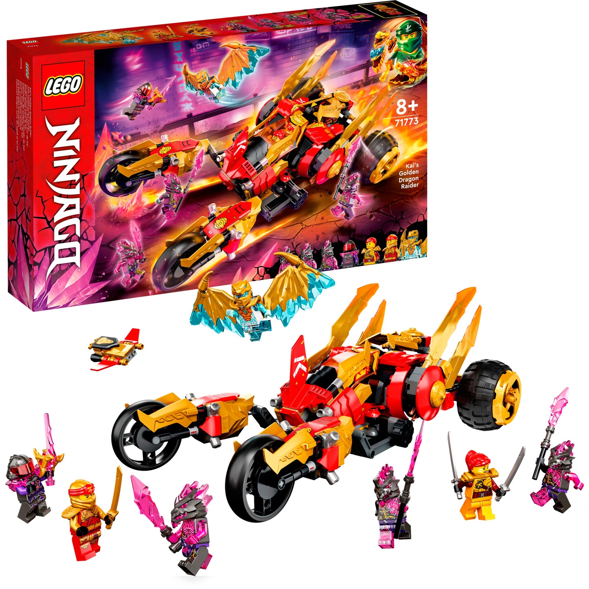 71773 Ninjago Kais Golddrachen-Raider, Konstruktionsspielzeug