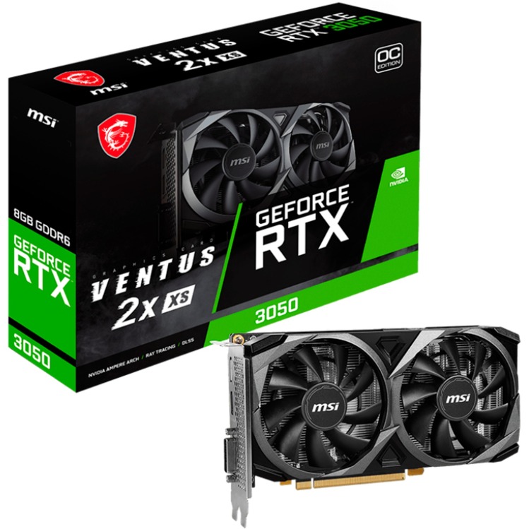 MSI GeForce RTX 3050 Ventus 2X XS 8G OC, Grafikkarte | 04711377084796 MSI GeForce RTX 3050 Ventus 2X XS 8G OC, Grafikkarte | 04711377084796