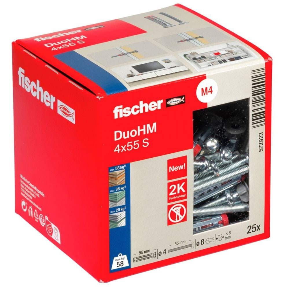 Hohlraumdübel DuoHM 4x55 S TX