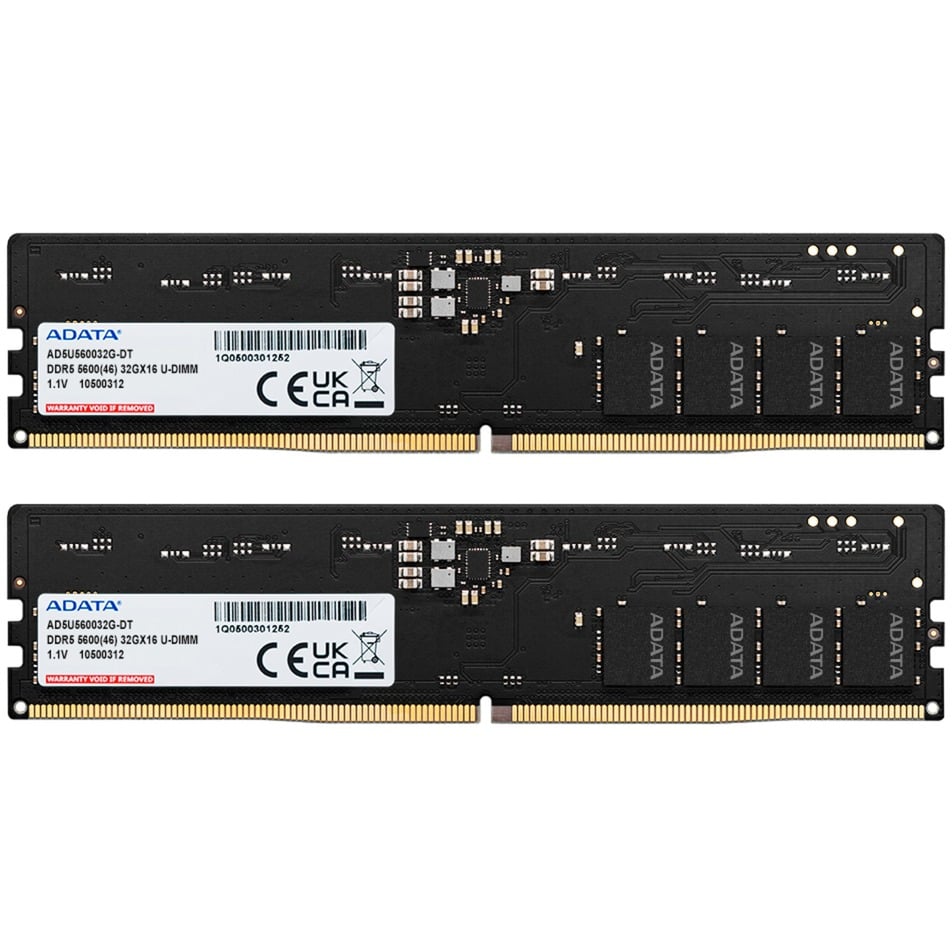 ADATA DIMM 64 GB DDR5-5600 (2x 32 GB) Dual-Kit, Arbeitsspeicher | 04711085939302 ADATA DIMM 64 GB DDR5-5600 (2x 32 GB) Dual-Kit, Arbeitsspeicher | 04711085939302