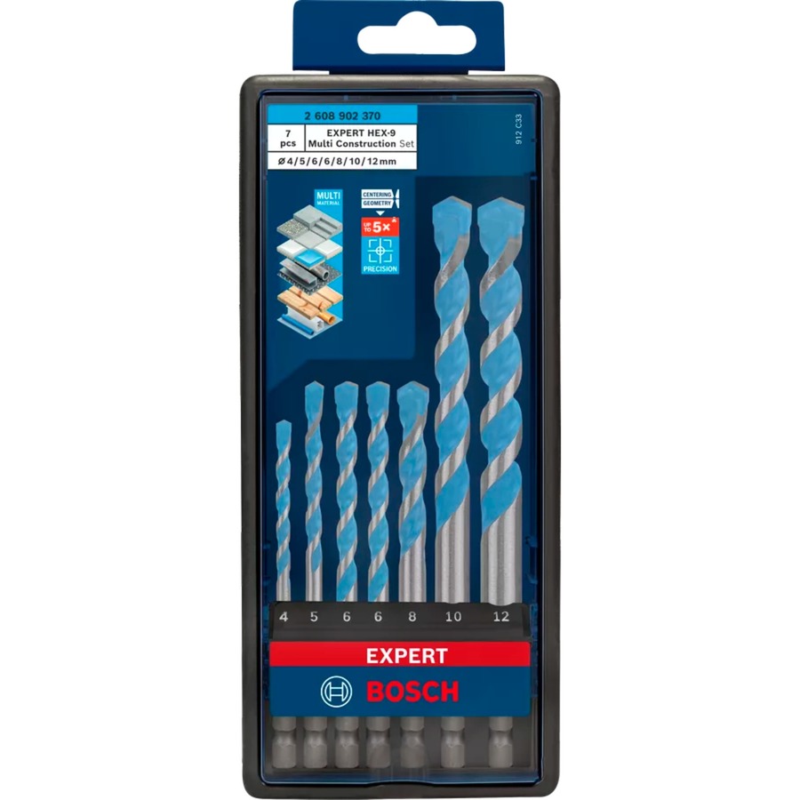 EXPERT HEX-9 MultiConstruction Bohrer-Satz, 7-teilig