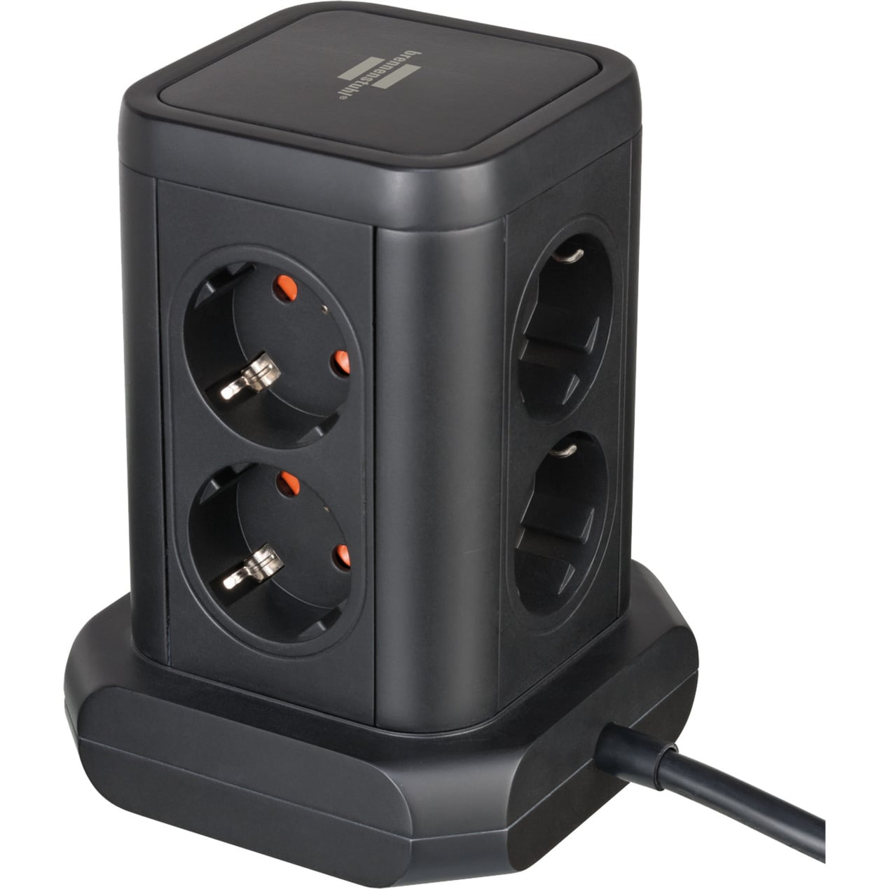 Steckdosenturm 8-fach, 2x USB-A, 1x USB-C, Steckdosenleiste