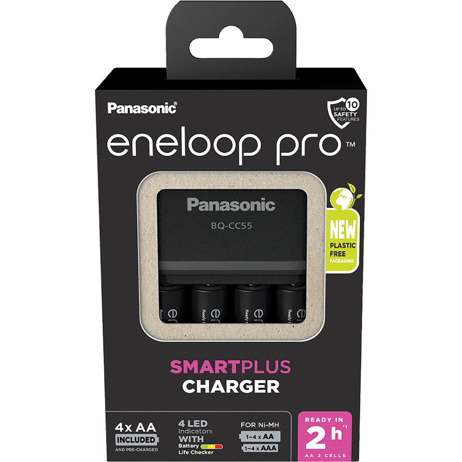 Panasonic Ladegerät eneloop SmartPlus Charger BQ-CC55 | 05410853063919