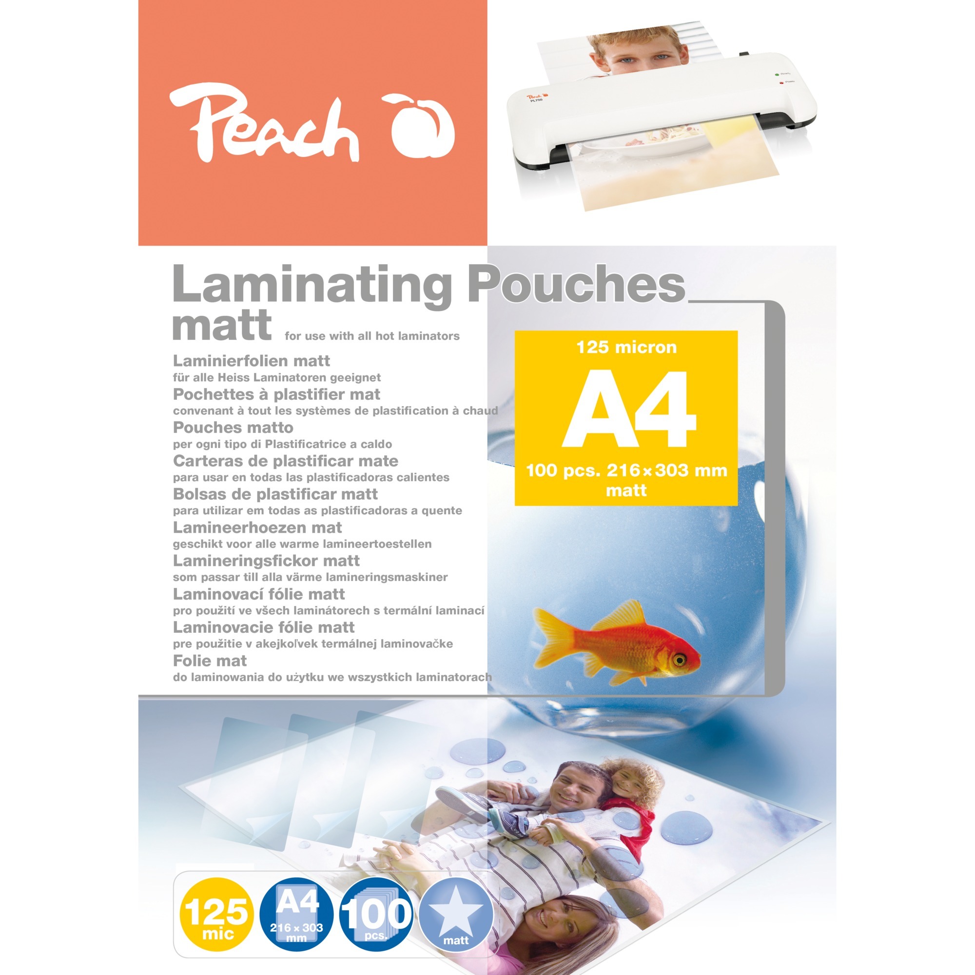 Peach Laminierfolie A4 125mic PP525-22, Folien | 07640106496869 Peach Laminierfolie A4 125mic PP525-22, Folien | 07640106496869