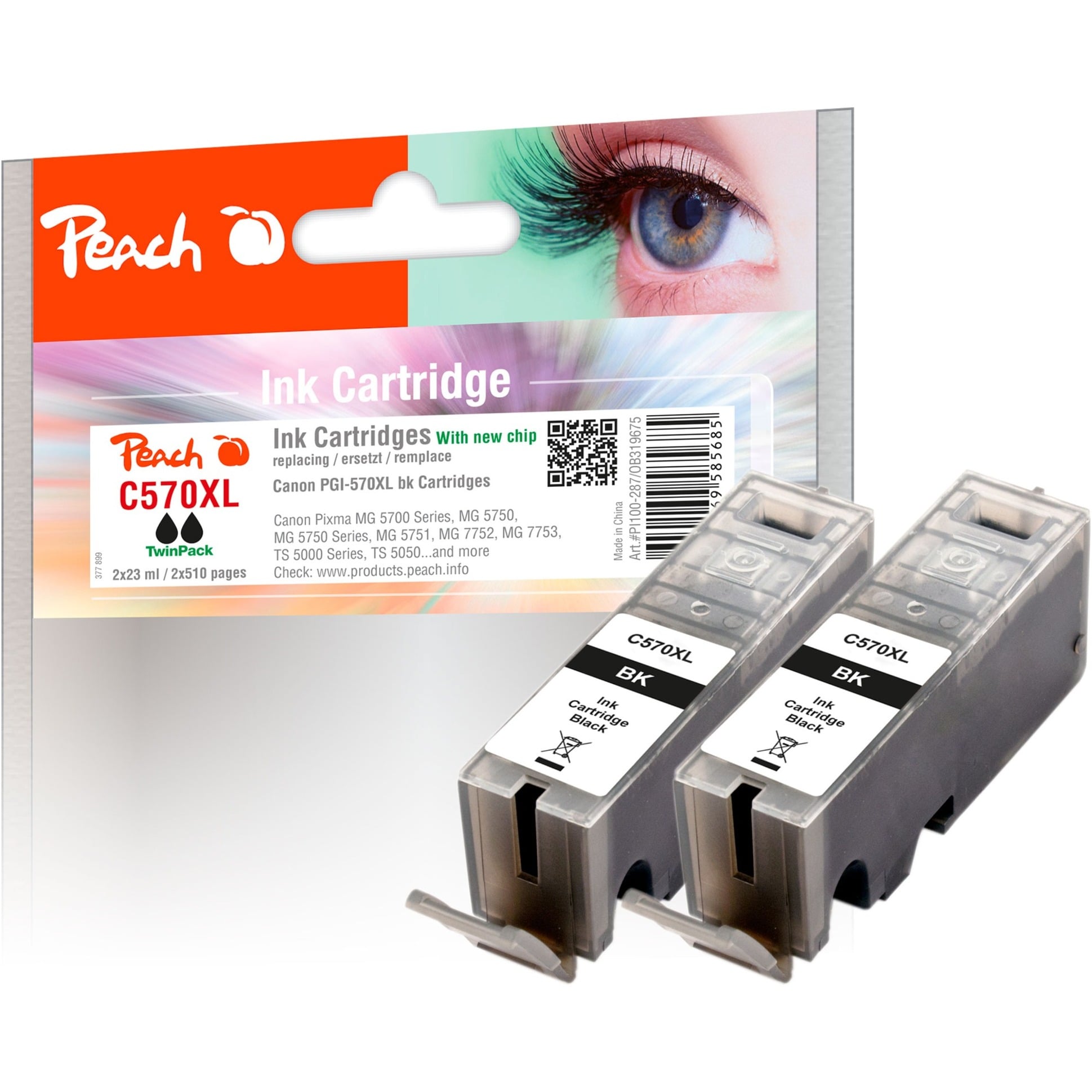 Tinte schwarz PI100-287 (DoppelPack)