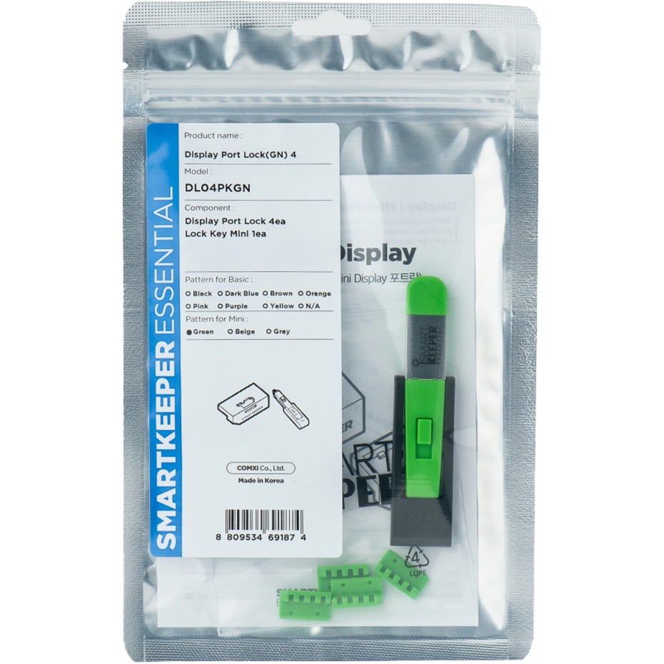 ESSENTIAL DisplayPort Lock (DL04) + Lock Key Mini (U04), Einsteckschloss