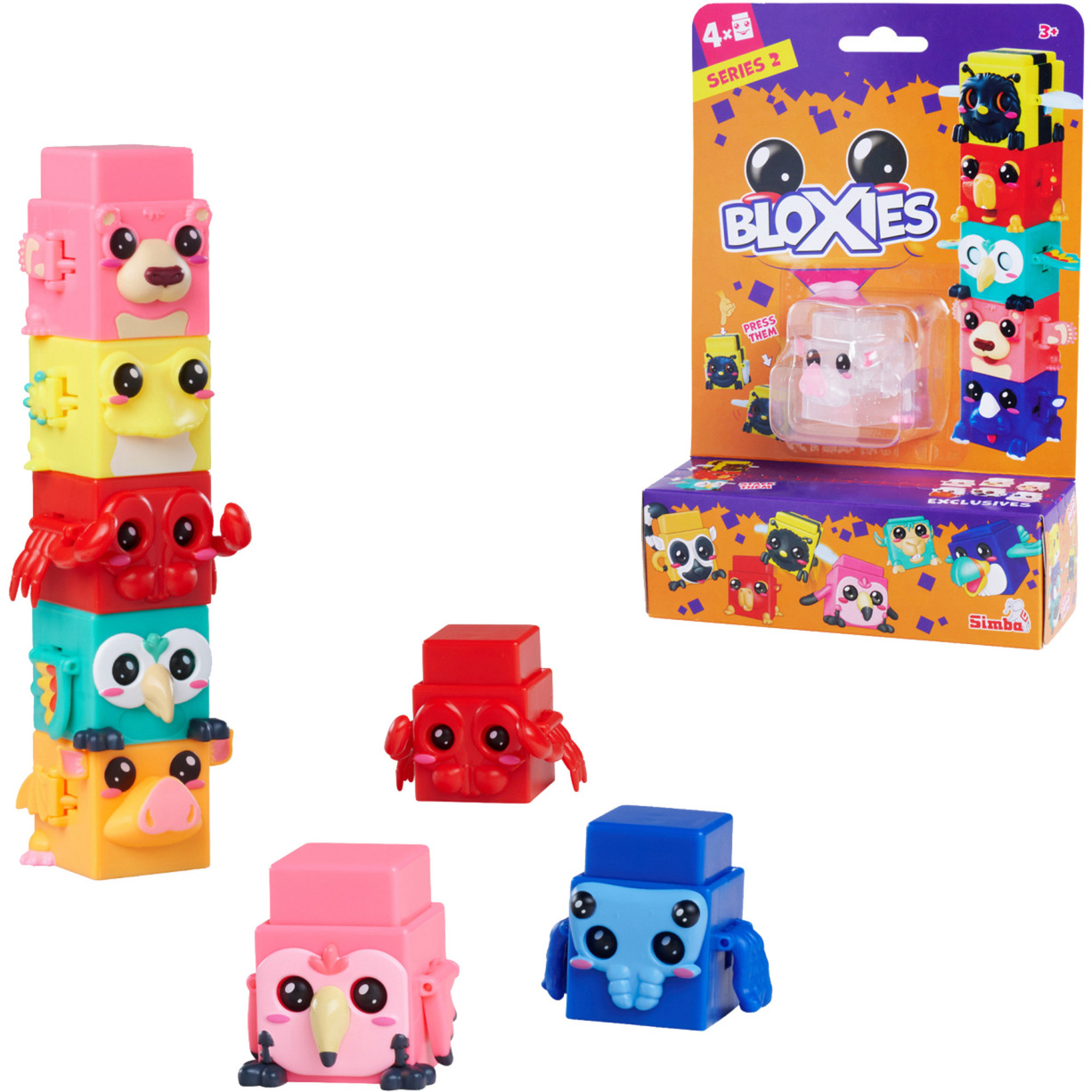 Bloxies Spielfiguren Serie 2 (4er-Pack)