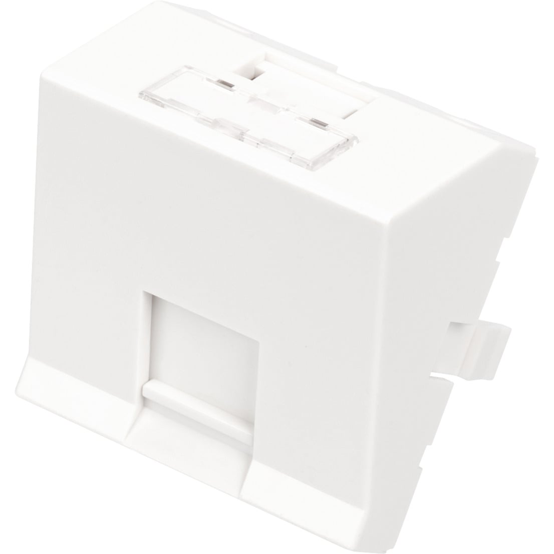 Frontplatte 1-Port, 45x45mm, abgewinkelt, Abdeckung