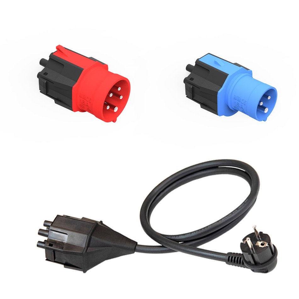 Steckeraufsatz Set Standard (EU) 16A 5Pol, 16A 3Pol, Schutzkontakt, Adapter