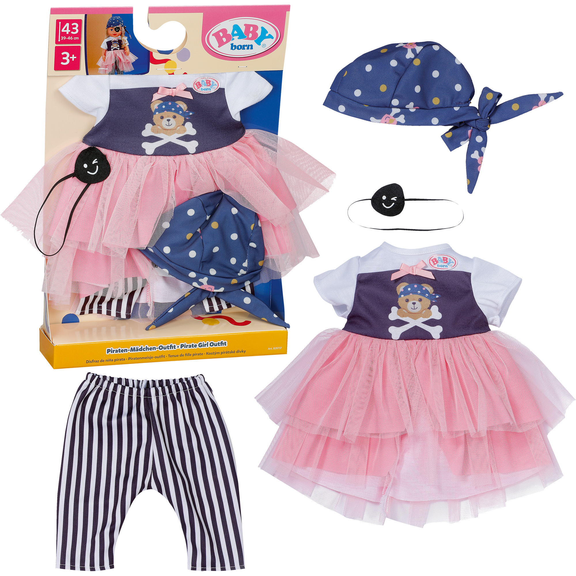 BABY born® Piratenmädchen-Outfit 43cm, Puppenzubehör