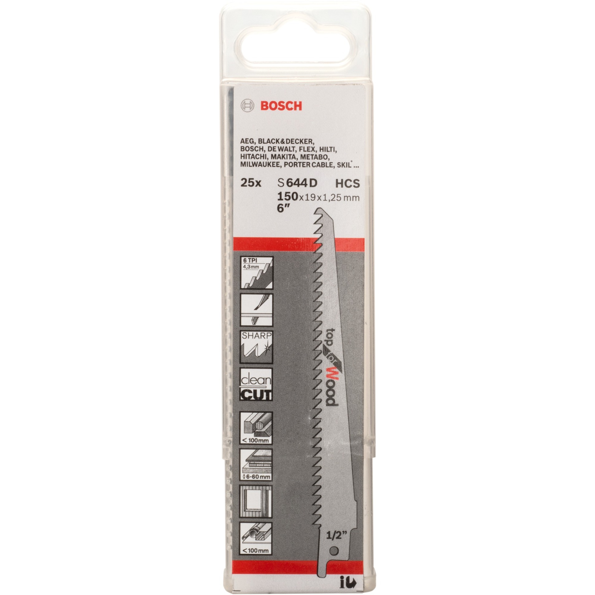 Säbelsägeblatt S 644 D Top for Wood, 25 Stück