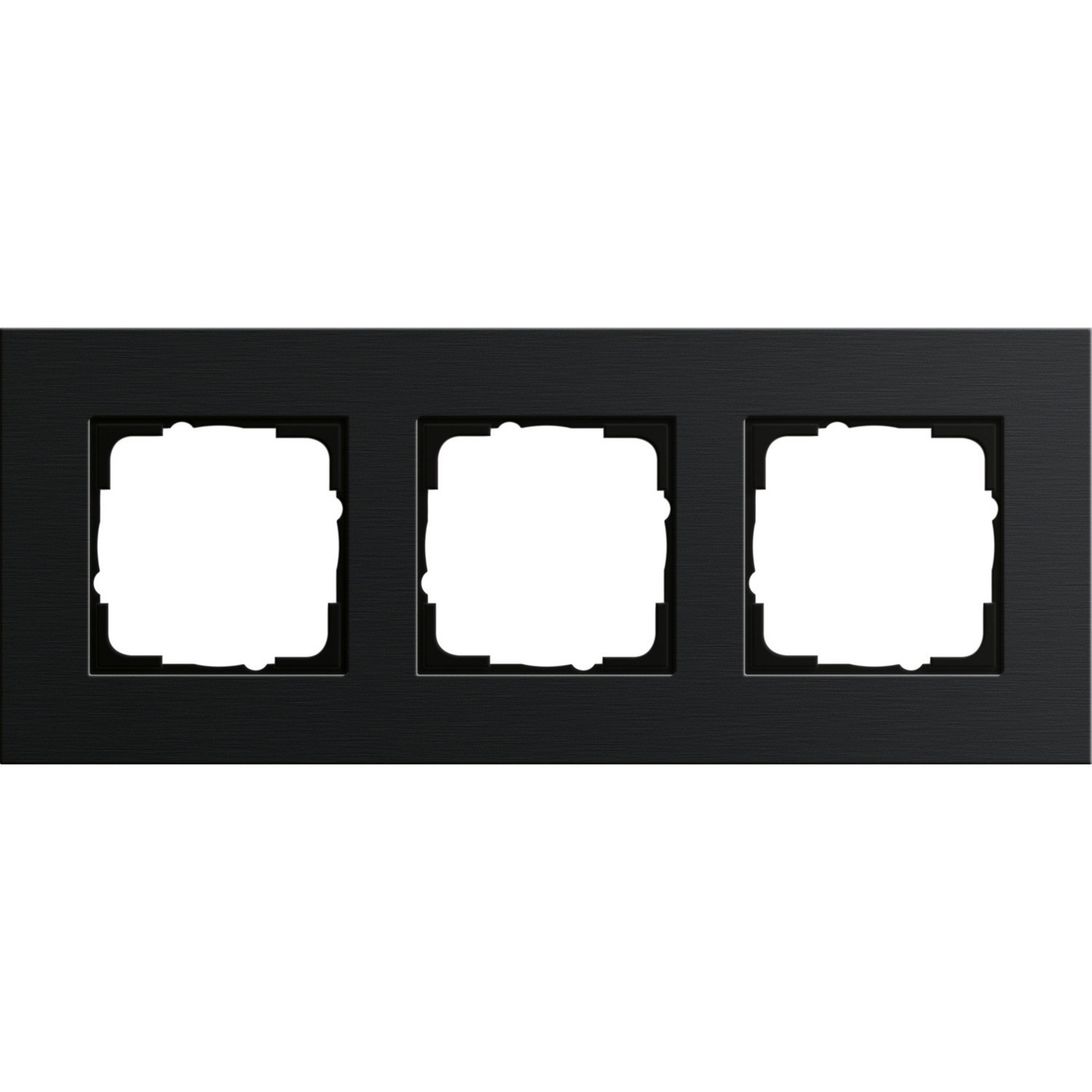 Abdeckrahmen dreifach Aluminium eloxiert, Abdeckung