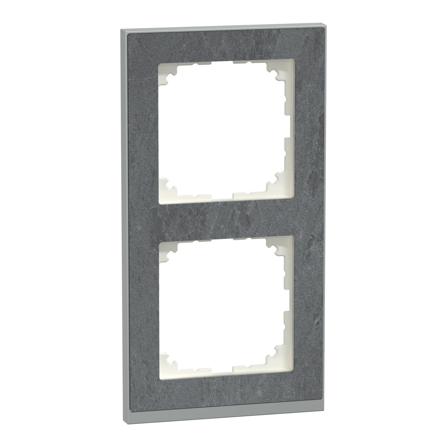 Decor-Rahmen zweifach mit Montagerichtung horizontal und vertikal, Kunststoff, matt