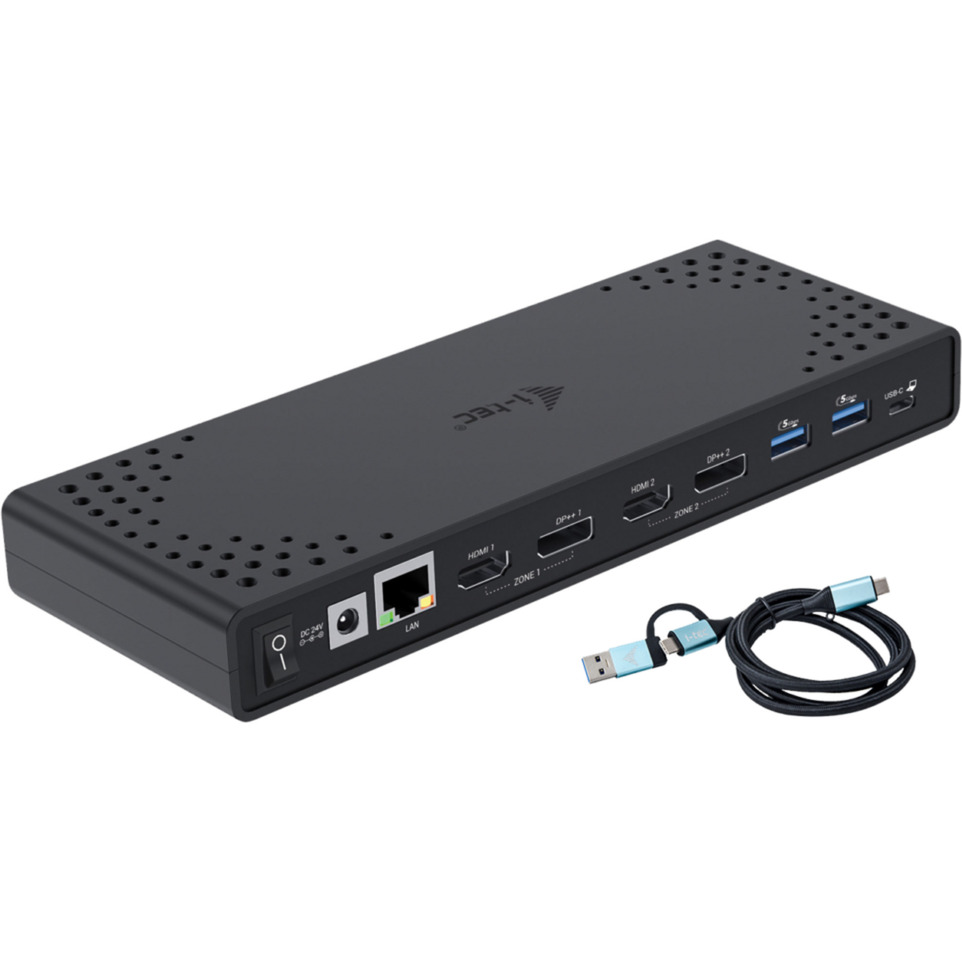 USB 3.0 / USB-C / Thunderbolt 3 Dual Display Docking Station Gen2 Power Delivery 100W, Dockingstation