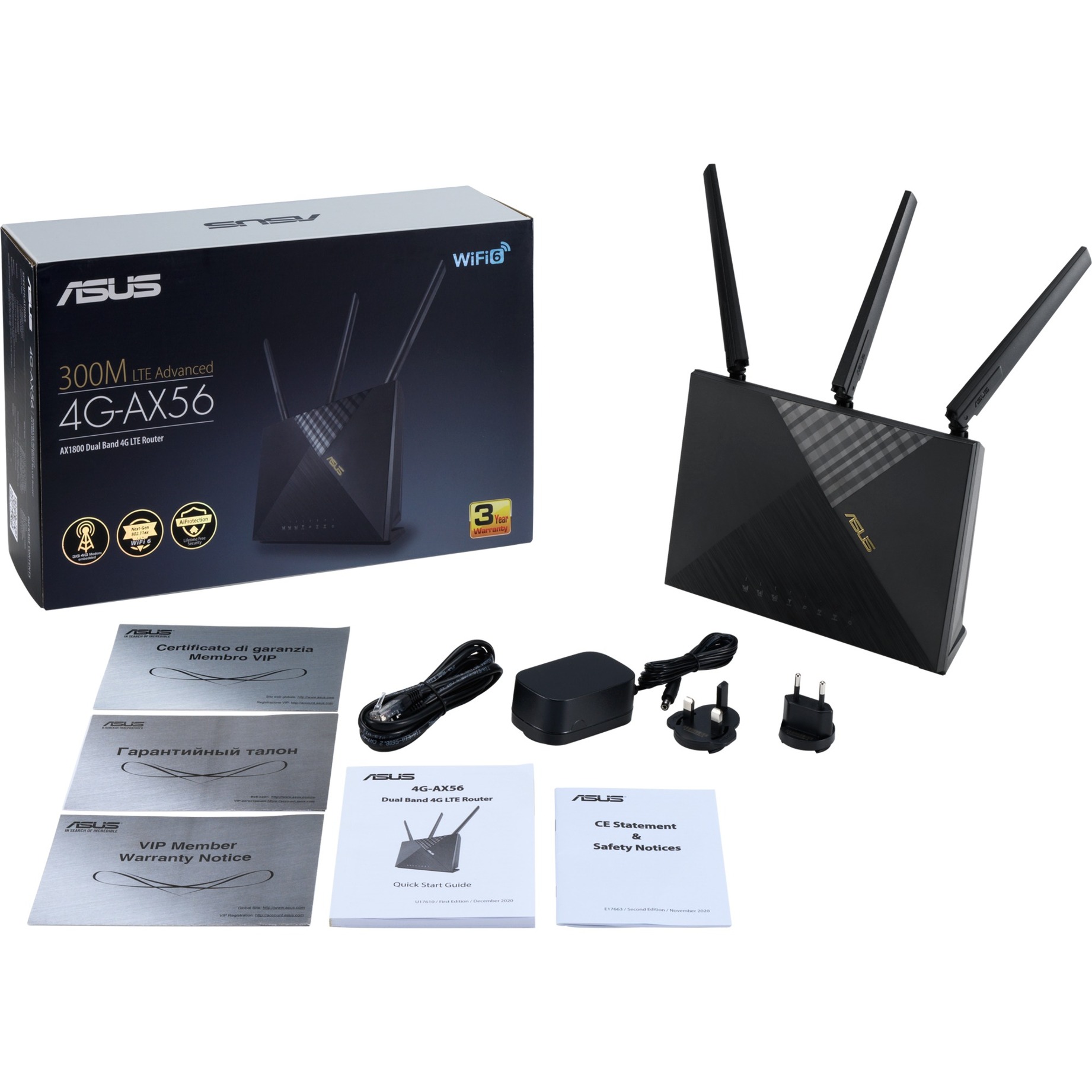 ASUS 4G-AX56 AX1800, Router