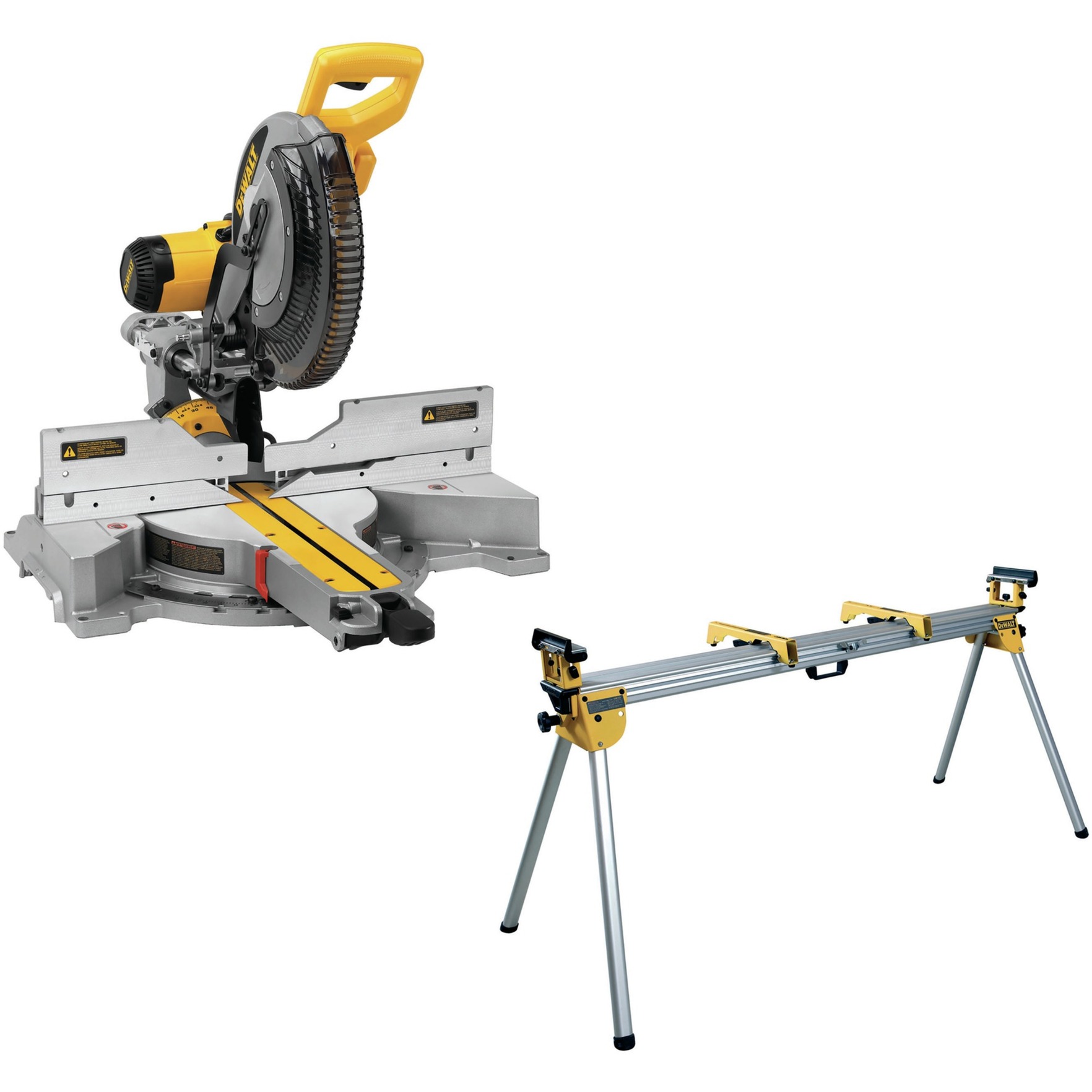 Paneelsägen-Set DWS780KIT + Untergestell DE7023, Kapp- und Gehrungssäge