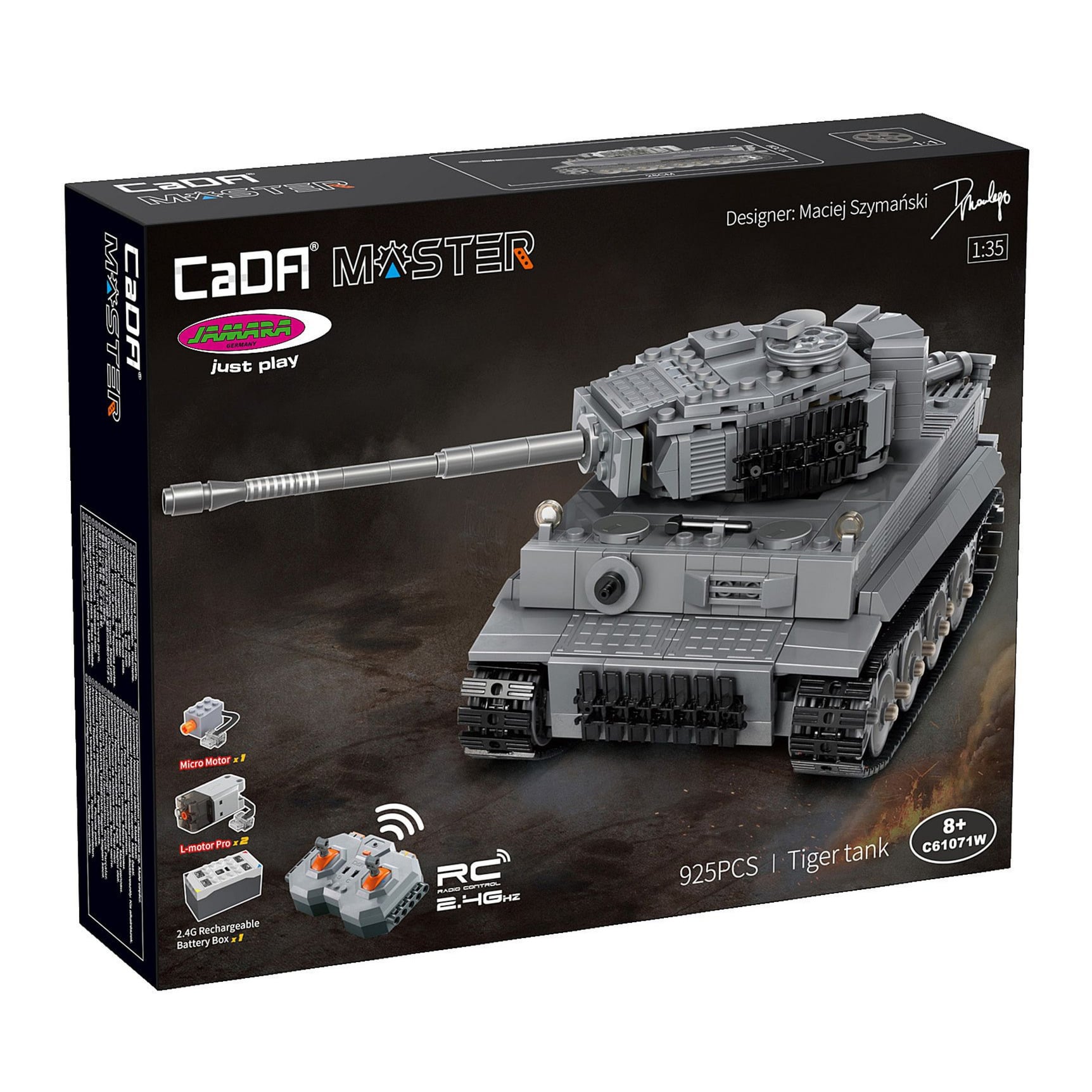 Panzer Tiger Maßstab 1:35 mit 2,4 Gigahertz Funksteuerung Bausteine, RC