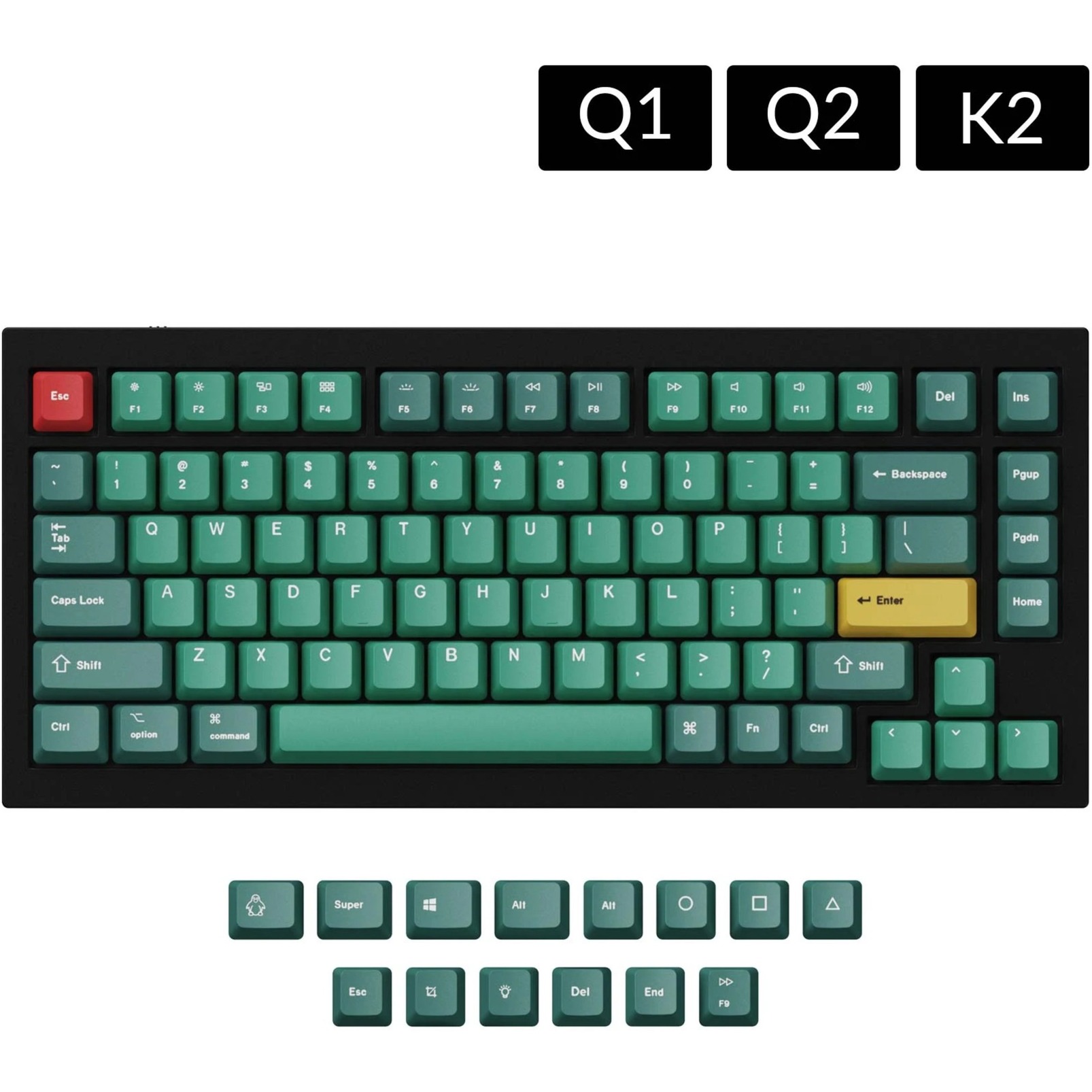 Keychron OEM Dye-Sub PBT Keycap-Set – Forest, Tastenkappe | 04897115557804 Keychron OEM Dye-Sub PBT Keycap-Set – Forest, Tastenkappe | 04897115557804