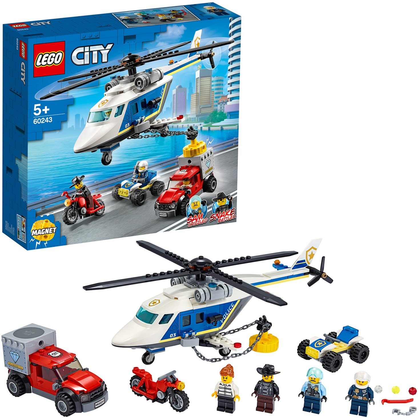 Spielzeug: Lego 60243 City Verfolgungsjagd mit dem Polizeihubschrauber